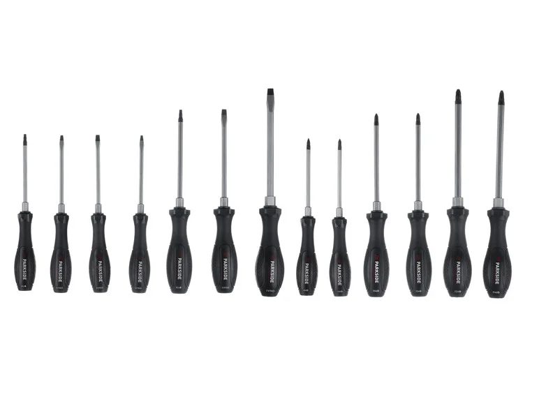 PARKSIDE PERFORMANCE® Set de tournevis burin. 15 pièces