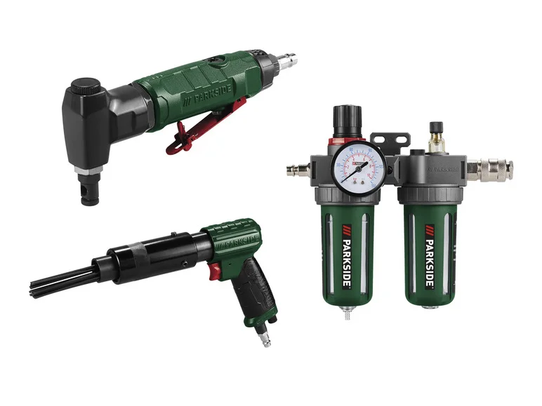 PARKSIDE® Grignoteuse à tôle. dérouilleur à aiguilles ou unité de maintenance pneumatique