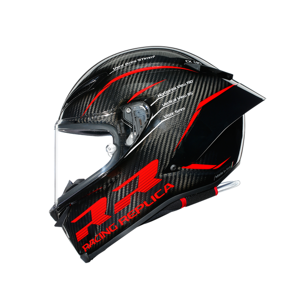 PISTA GP RR ECE DOT MULTI - PERFORMANCE CARBON/RED