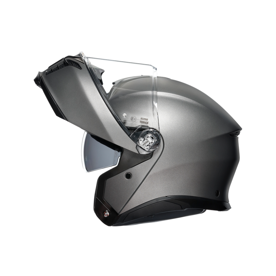 TOURMODULAR LUNA GREY MATT - MOTORBIKE FLIP UP HELMET E2206