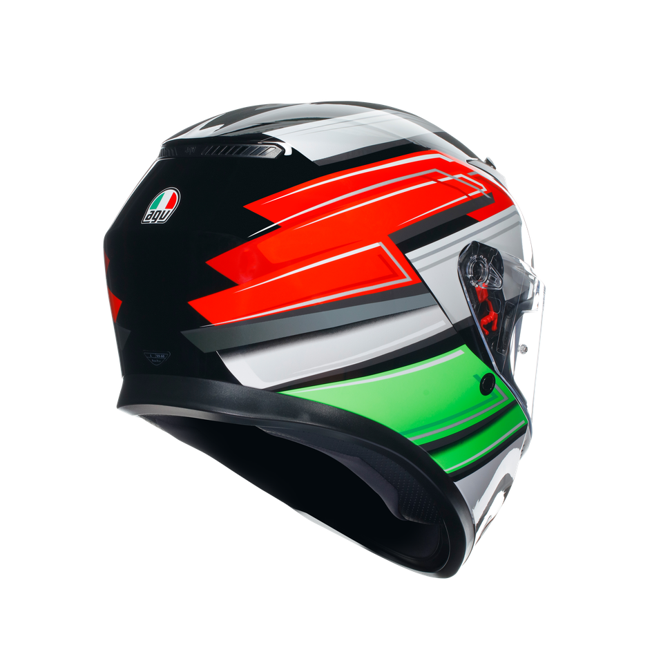 K3 WING BLACK/ITALY - MOTORBIKE FULL FACE HELMET E2206