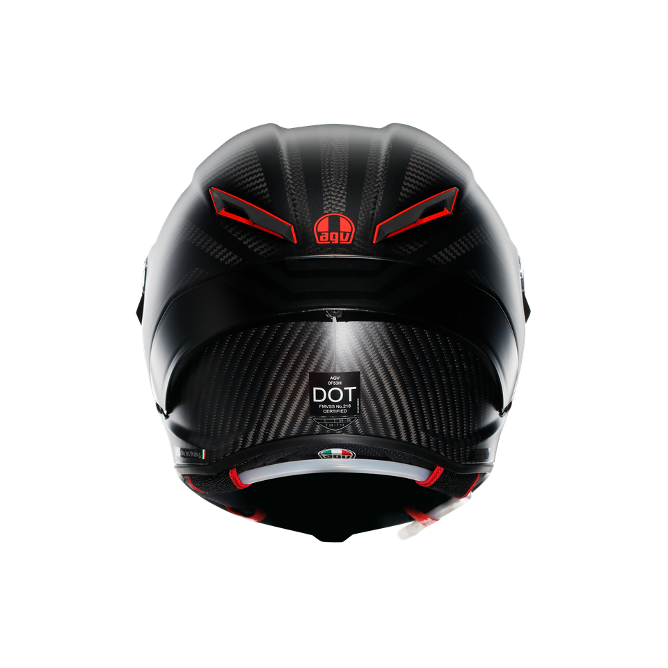 PISTA GP RR INTREPIDO MATT CARBON/BLK/RED - MOTORBIKE FULL FACE HELMET E2206 DOT