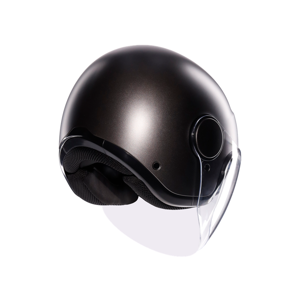 ETERES MONO MATT ASFALTO GREY - MOTORBIKE OPEN FACE HELMET E2206