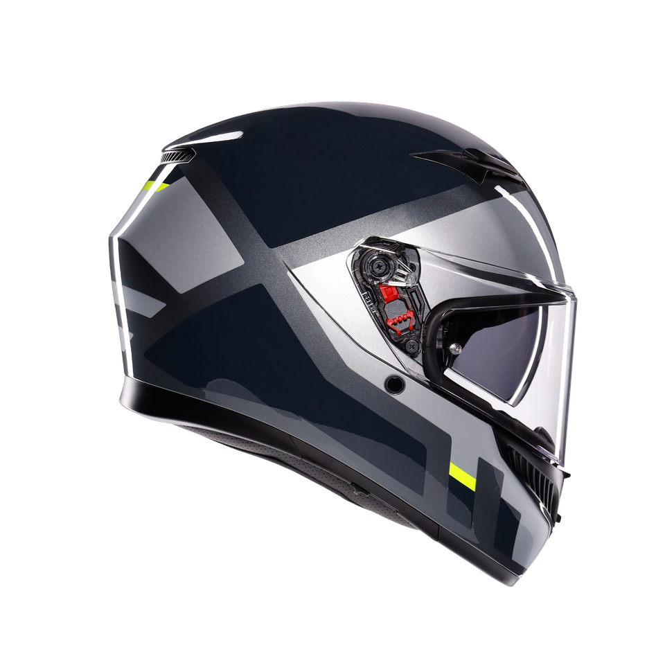 K3 SHADE GREY/YELLOW FLUO - MOTORBIKE FULL FACE HELMET E2206