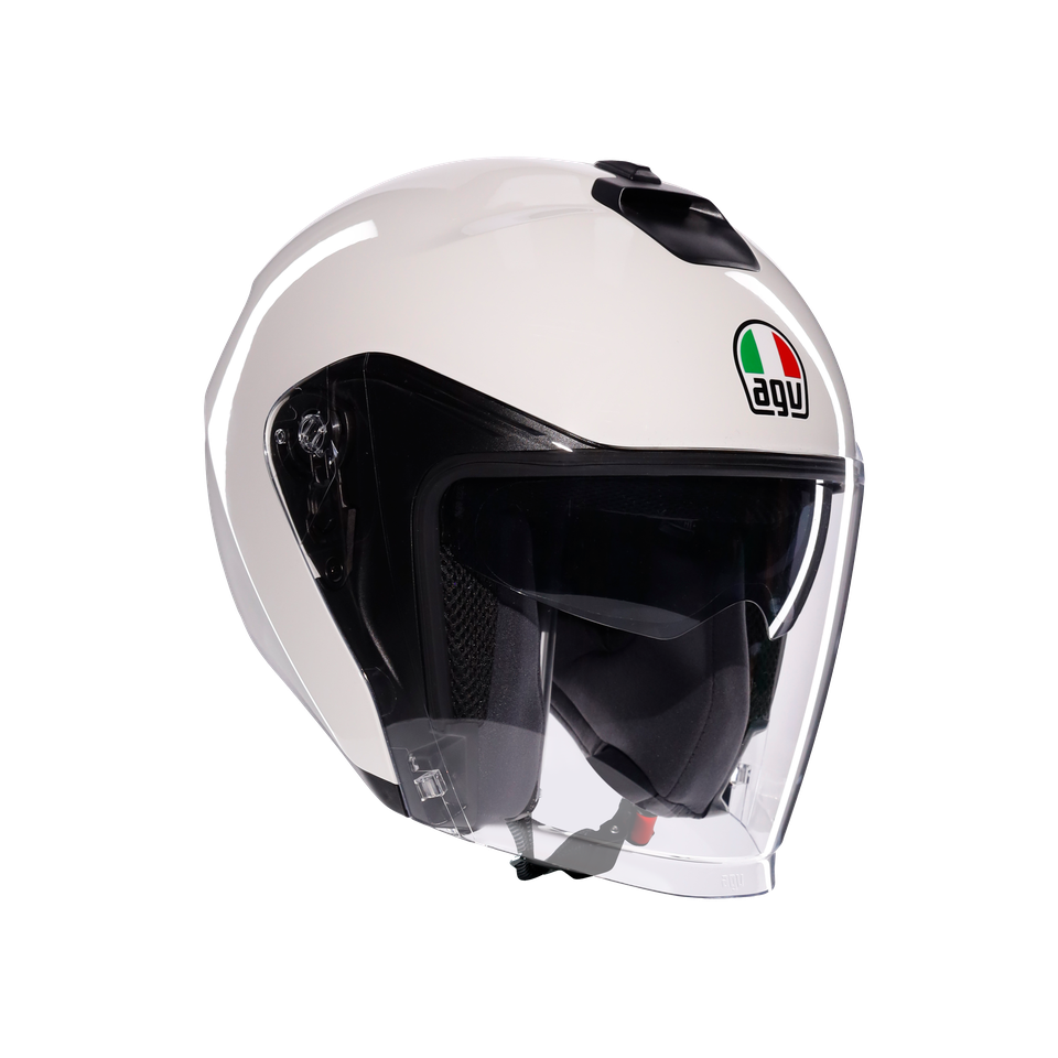 IRIDES MONO MATERIA WHITE - MOTORBIKE OPEN FACE HELMET E2206