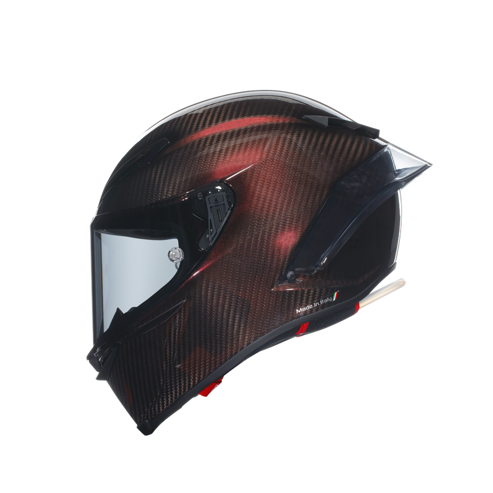 PISTA GP RR MONO RED CARBON - MOTORBIKE FULL FACE HELMET E2206 DOT