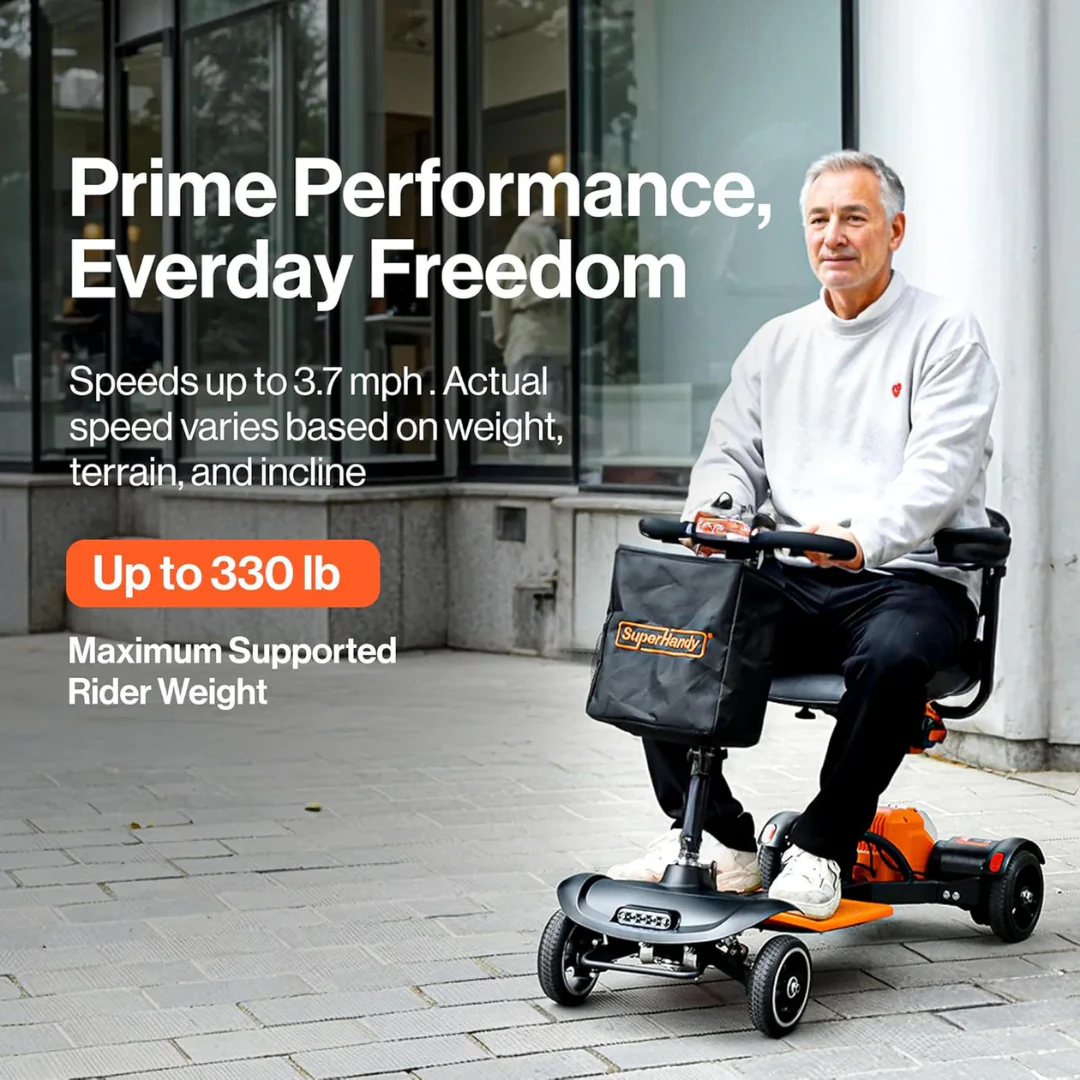 SuperHandy Passport Prime Mobility Scooter - Foldable, 48V Li-Ion Battery