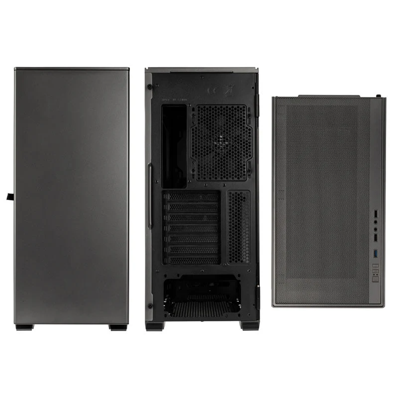 Kolink Stronghold Barricade Midi-Tower-Gehäuse – Gunmetal Grey