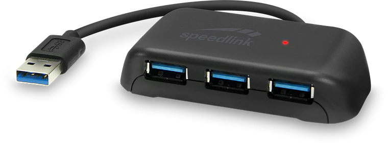 SpeedLink SNAPPY EVO USB-Hub. 4-Port. USB 3.0. Passiv. schwarz