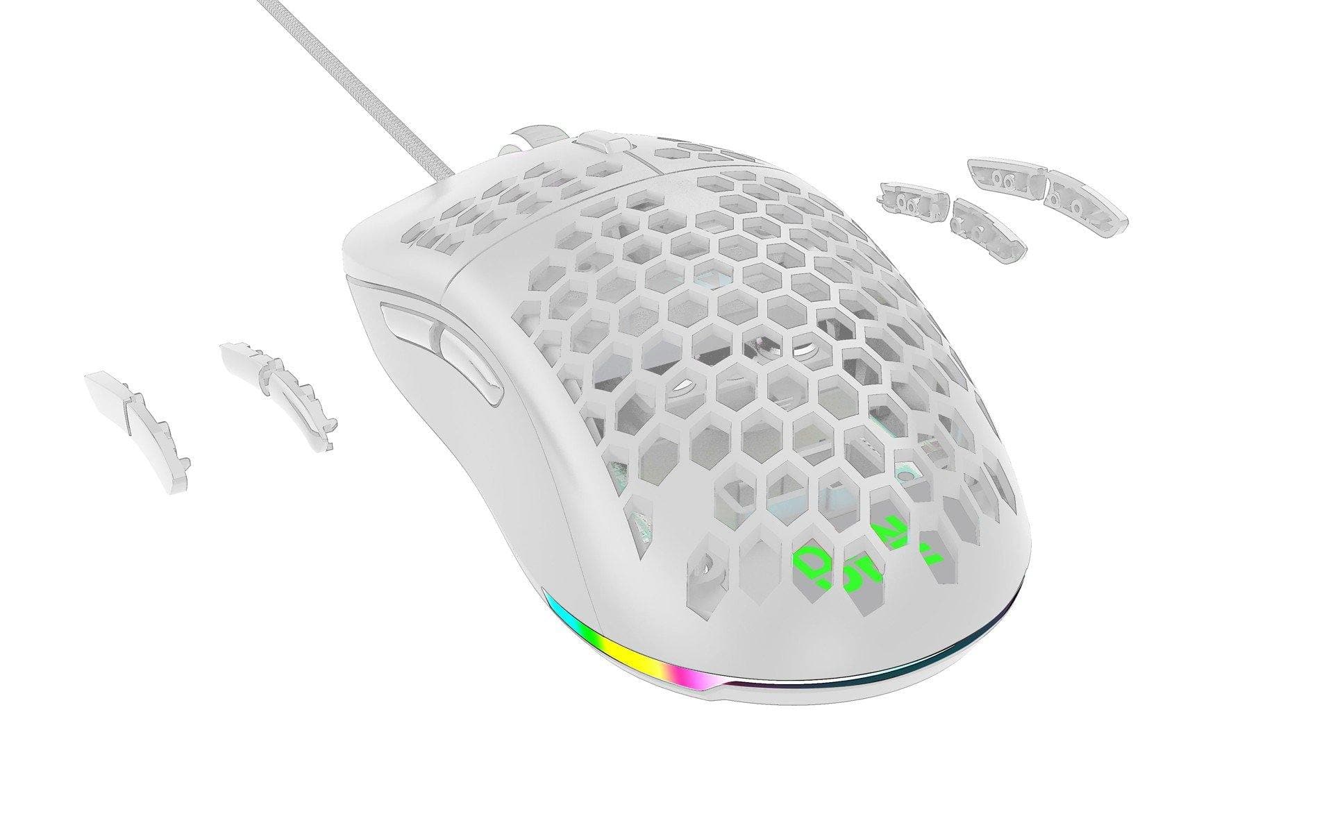 DON ONE – GM500 RGB leichte Gaming-Maus – WEISS