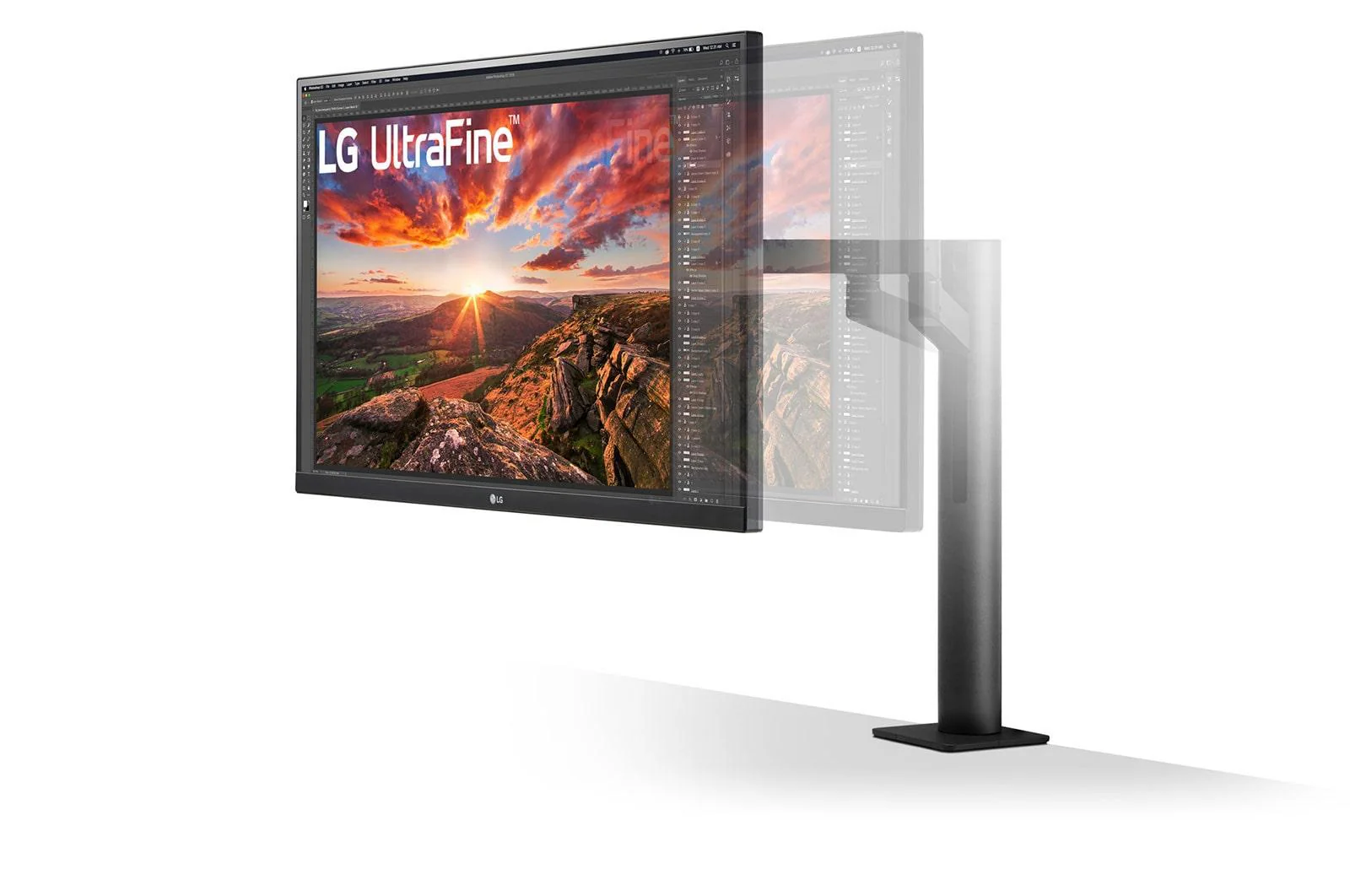 LG UltraFine Ergo 27UN880P-B 27 3840 x 2160 (4K) HDMI DisplayPort USB-C 60Hz Forlæng Træk tilbage  Dockingskærm