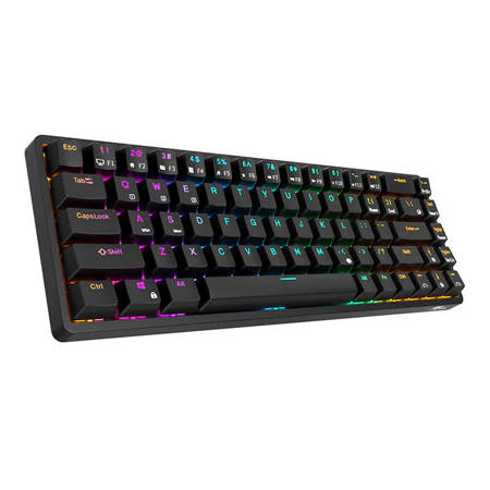 Trådløs mekanisk tastatur Royal Kludge RK837 RGB. Rød switch (sort)