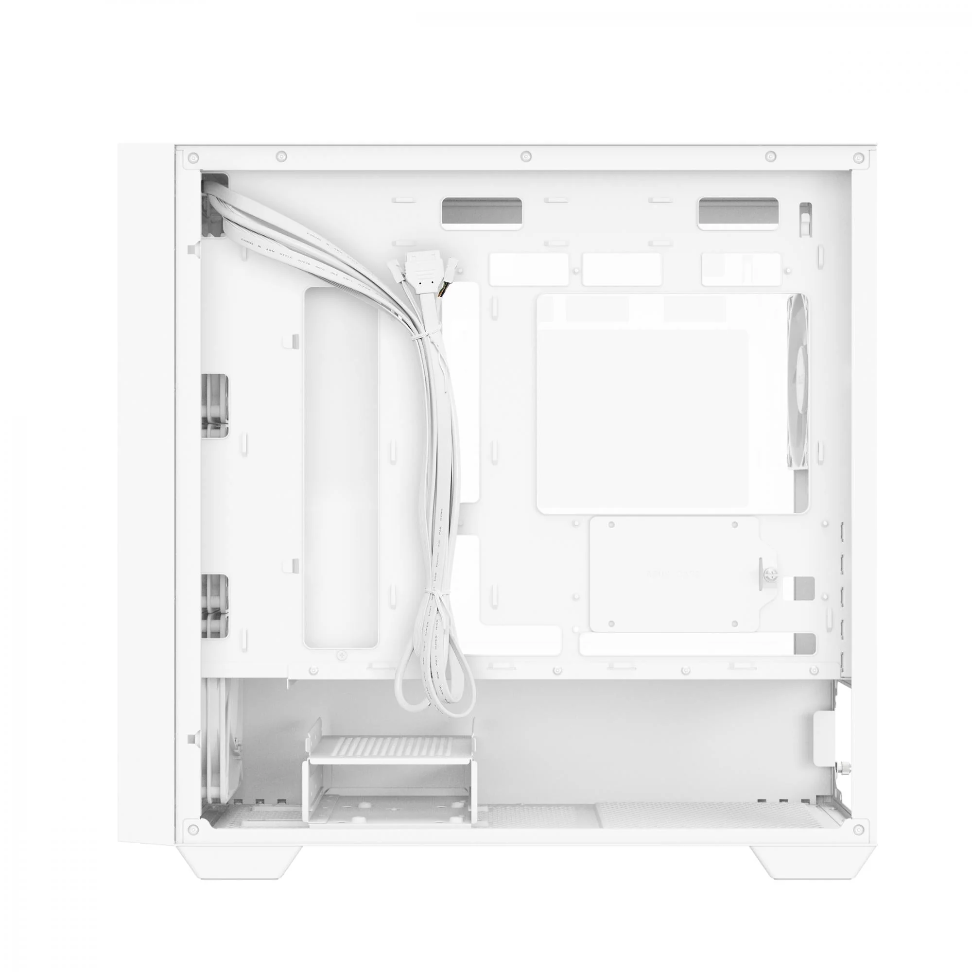 ASUS A21 PLUS mATX Case with 4 Pre-installed ARGB Fans. BTF support - White