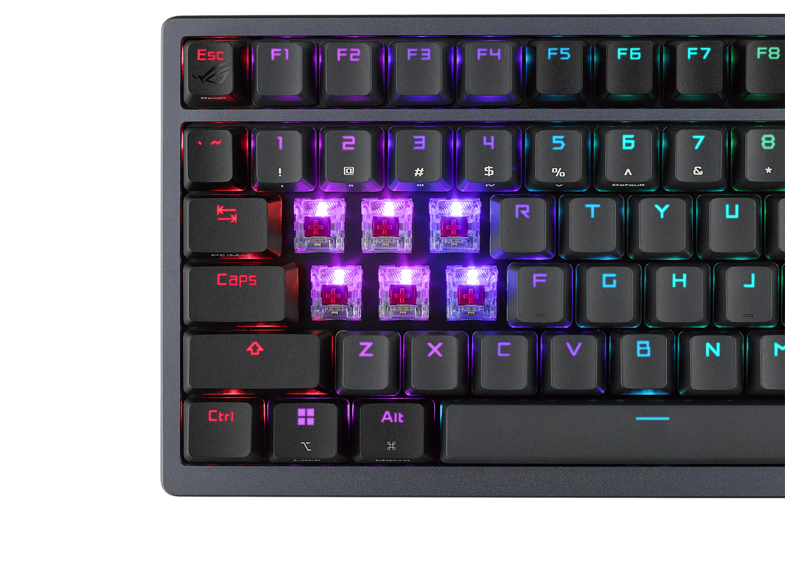 ASUS ROG AZOTH 75 % kabellose DIY-RGB-Gaming-Tastatur. rote NX-Schalter. OLED-Display. PBT-Taste
