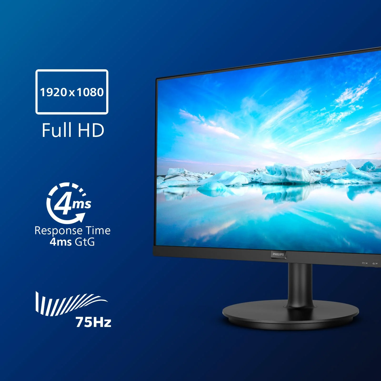 Philips V-line 271V8LA 27 1920 x 1080 (Full HD) VGA (HD-15) HDMI 75Hz