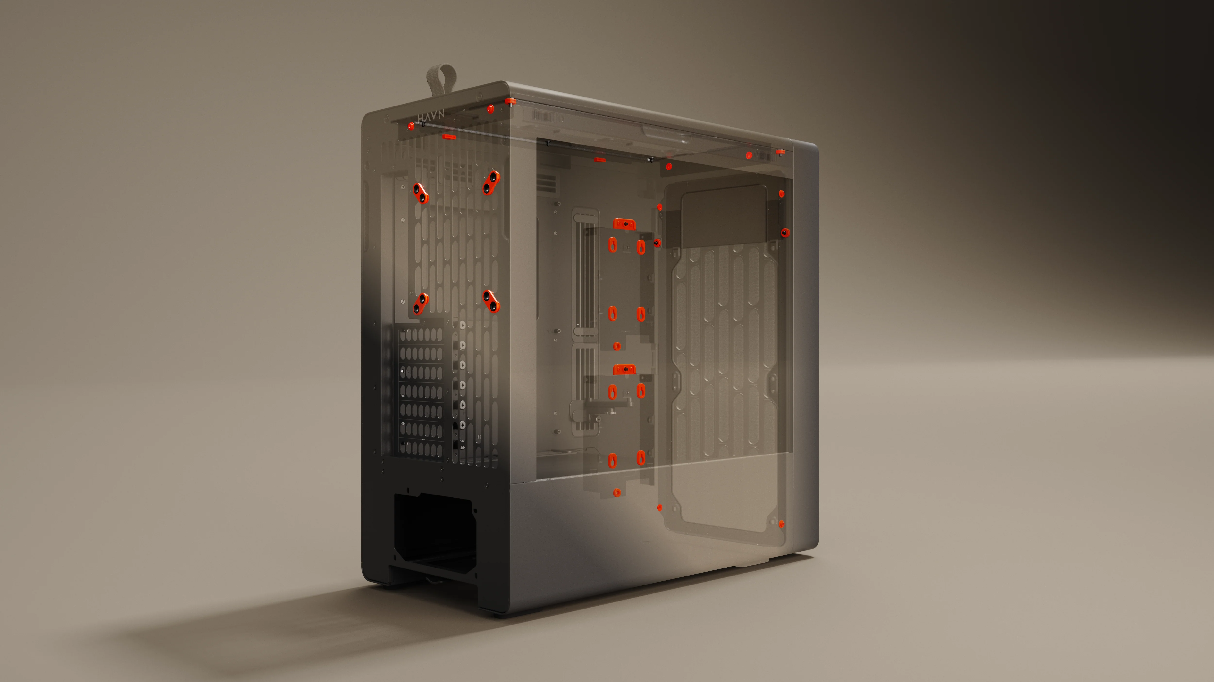 HAVN BF 360 – Black Mid Tower kabinet med høj airflow og minimalistisk design