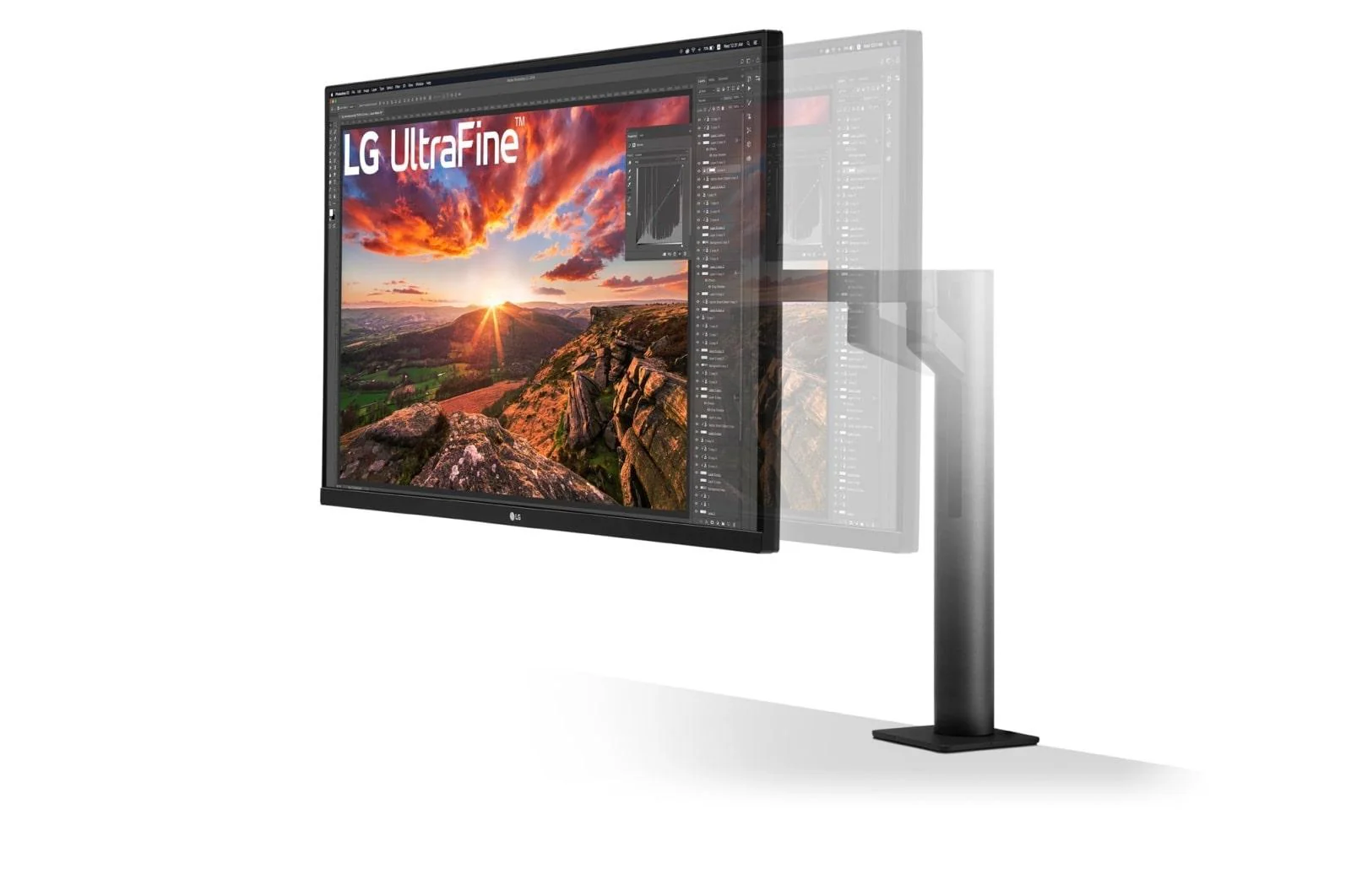 LG UltraFine Ergo 32UN880P-B 32 3840 x 2160 (4K) HDMI DisplayPort USB-C 60Hz Forlæng Træk tilbage  Dockingskærm