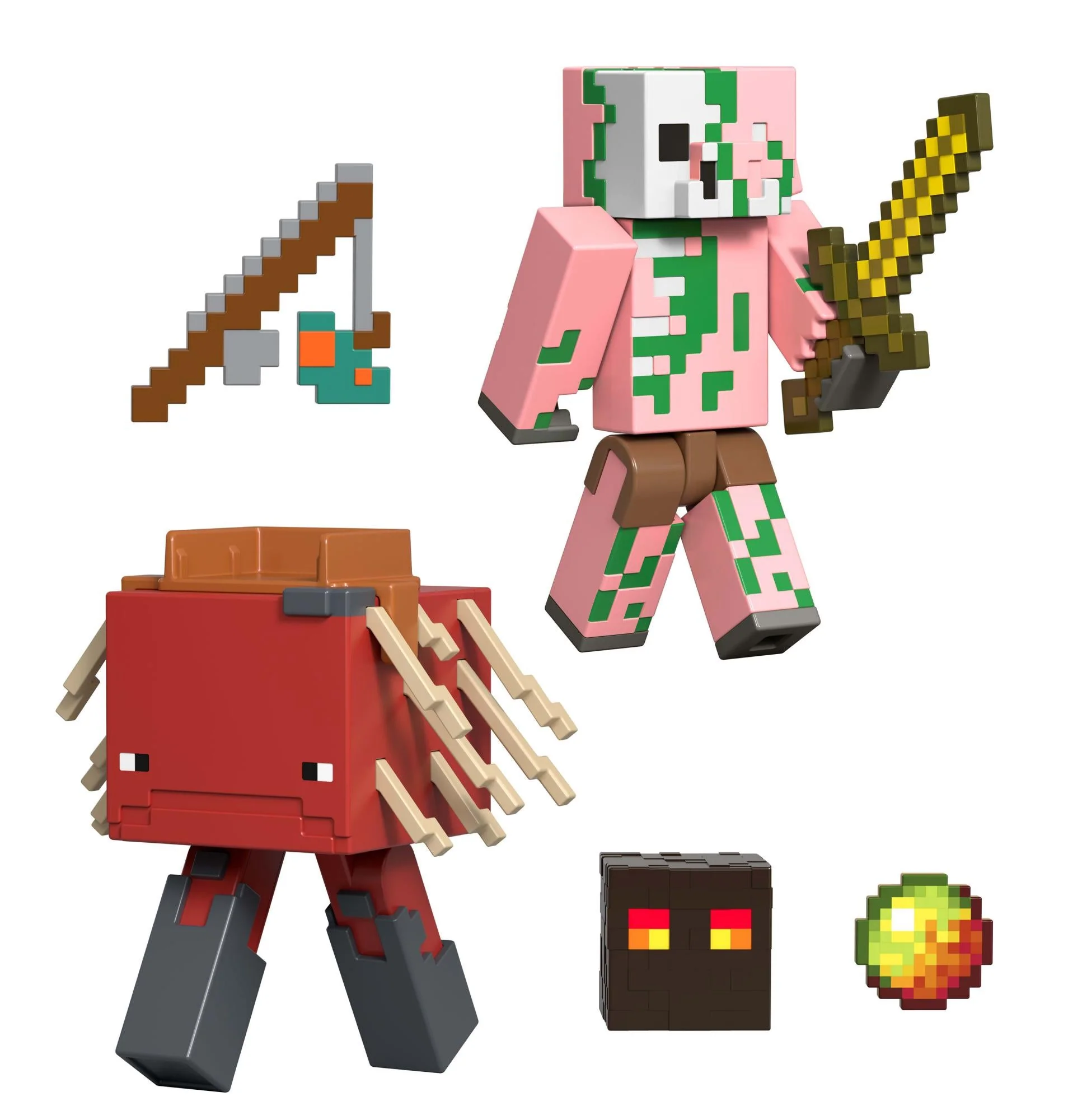 Minecraft Core Figur 2-Pack – Zombified Piglin & Strider
