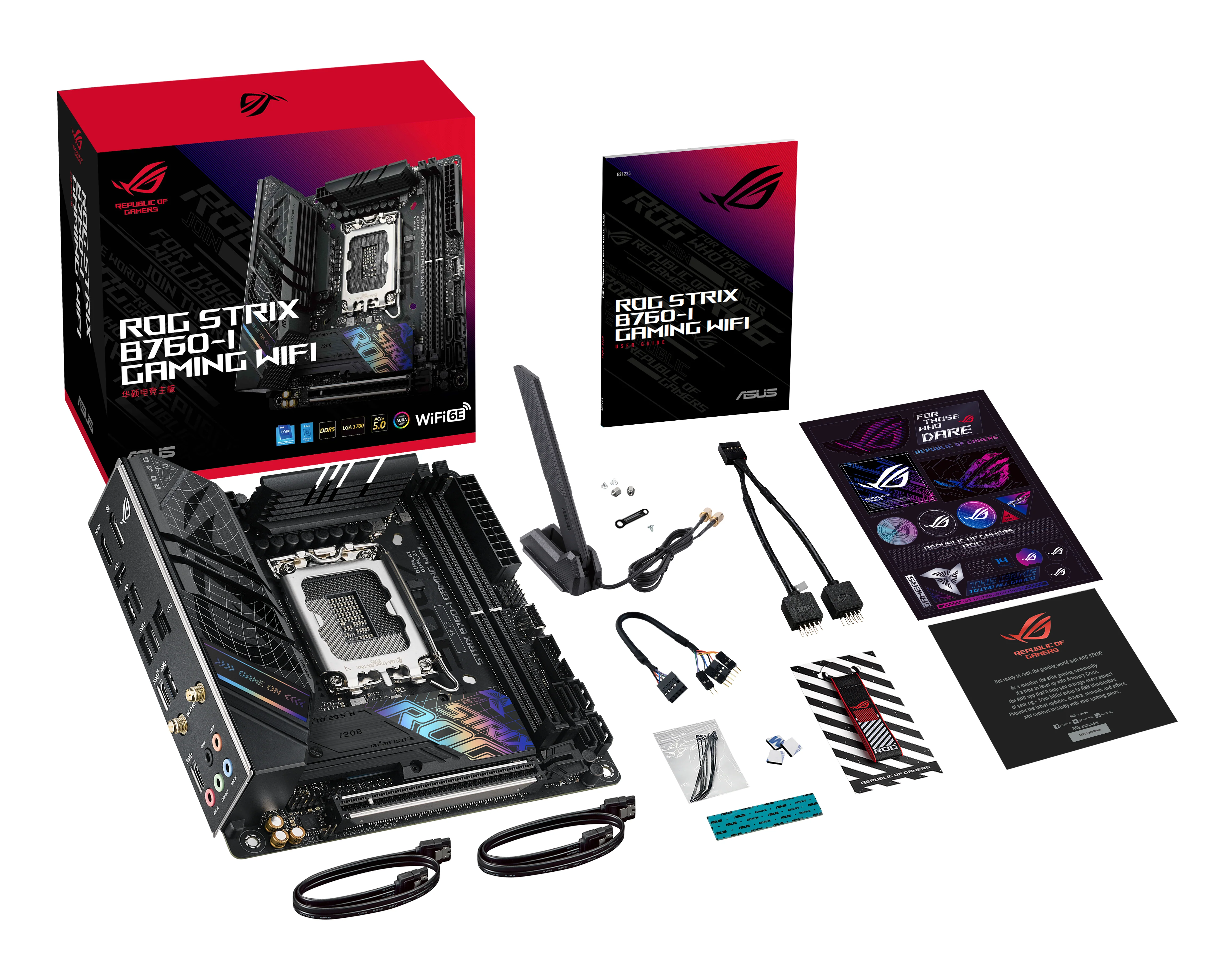 ASUS ROG STRIX B760-I GAMING WIFI (mITX. B760. LGA 1700. DDR5) - Bundkort