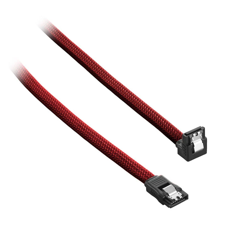 CableMod ModMesh rechtwinkliges SATA 3-Kabel 30 cm – blutrot