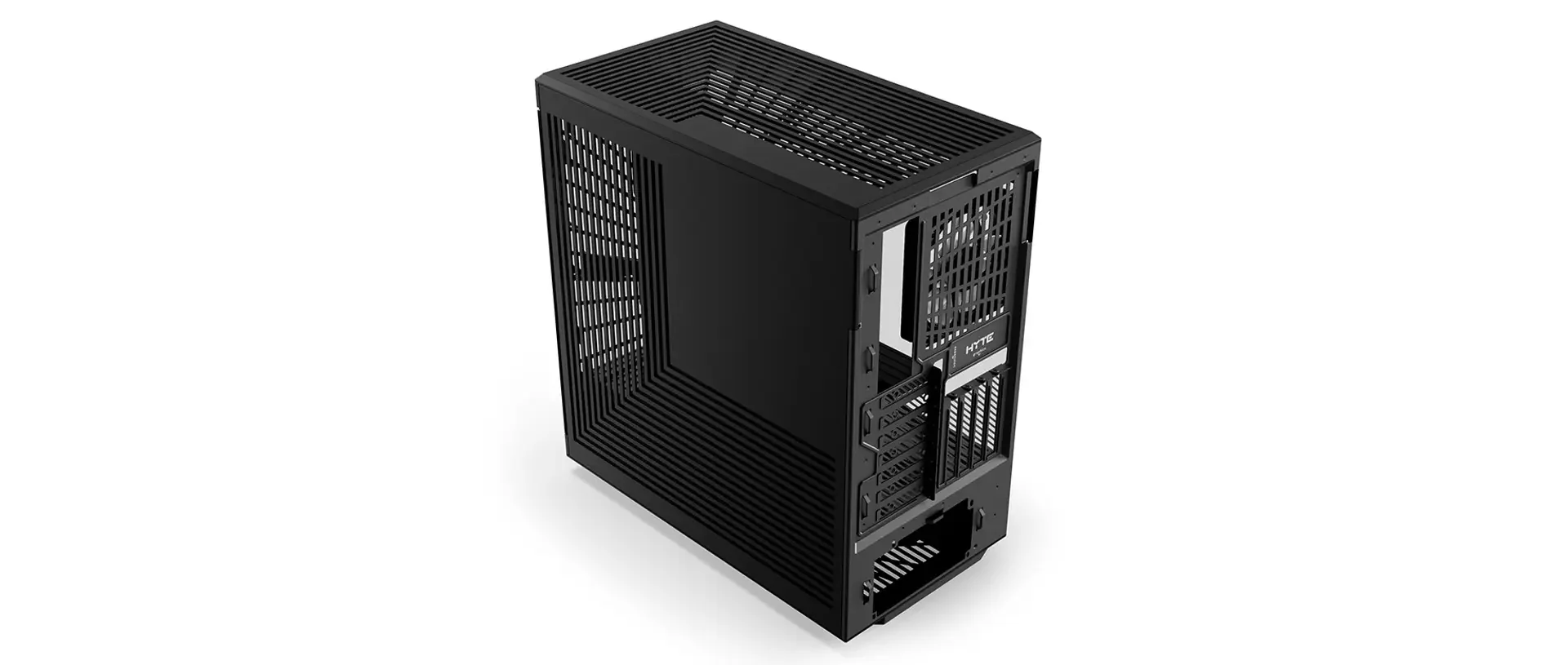 HYTE Y40 Black Miditower – Panorama-Glasschleier. inklusive PCIe 4.0-Riser-Kabel. 2 inklusive Lüfter