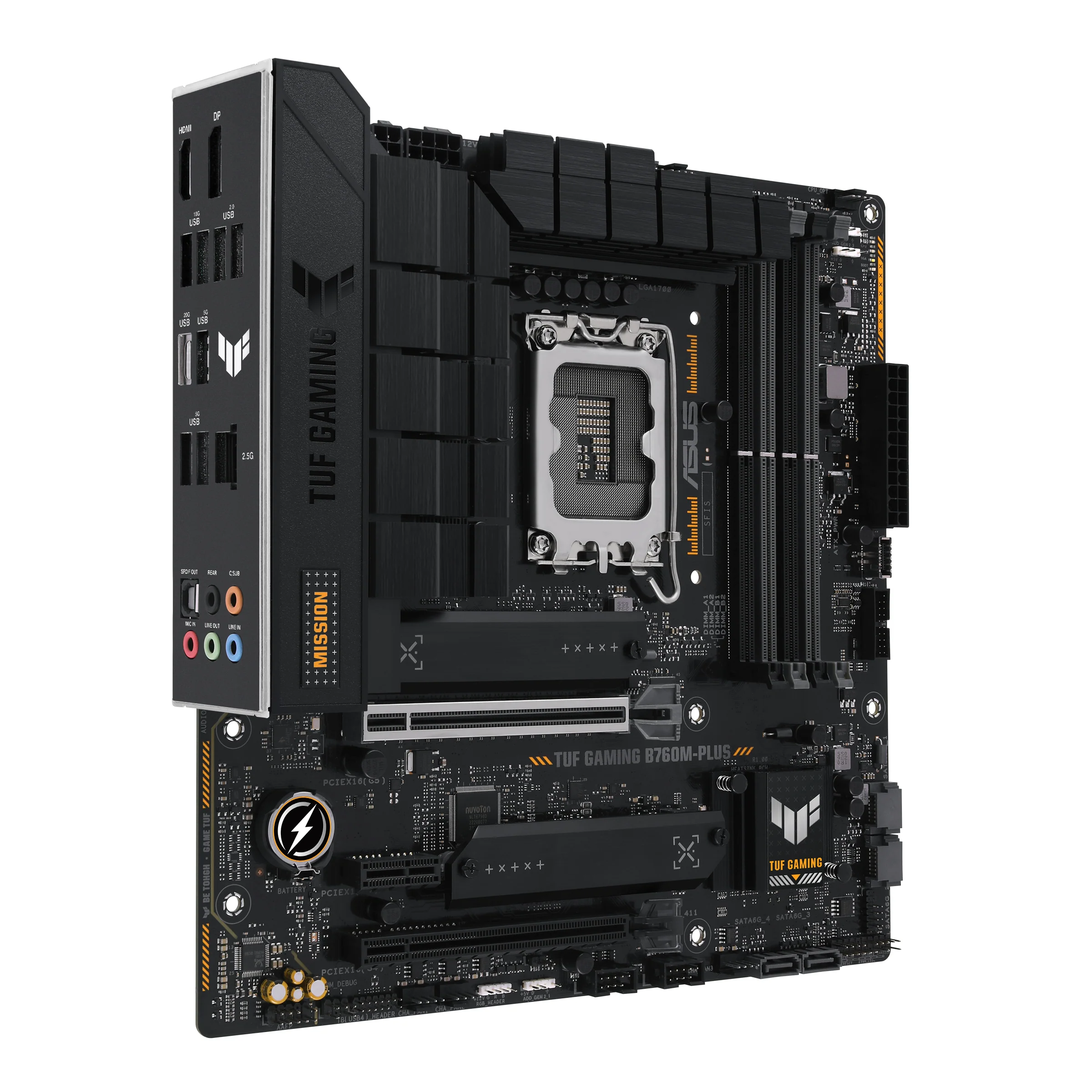 ASUS TUF GAMING B760M-PLUS (mATX. B760. LGA 1700. DDR5)