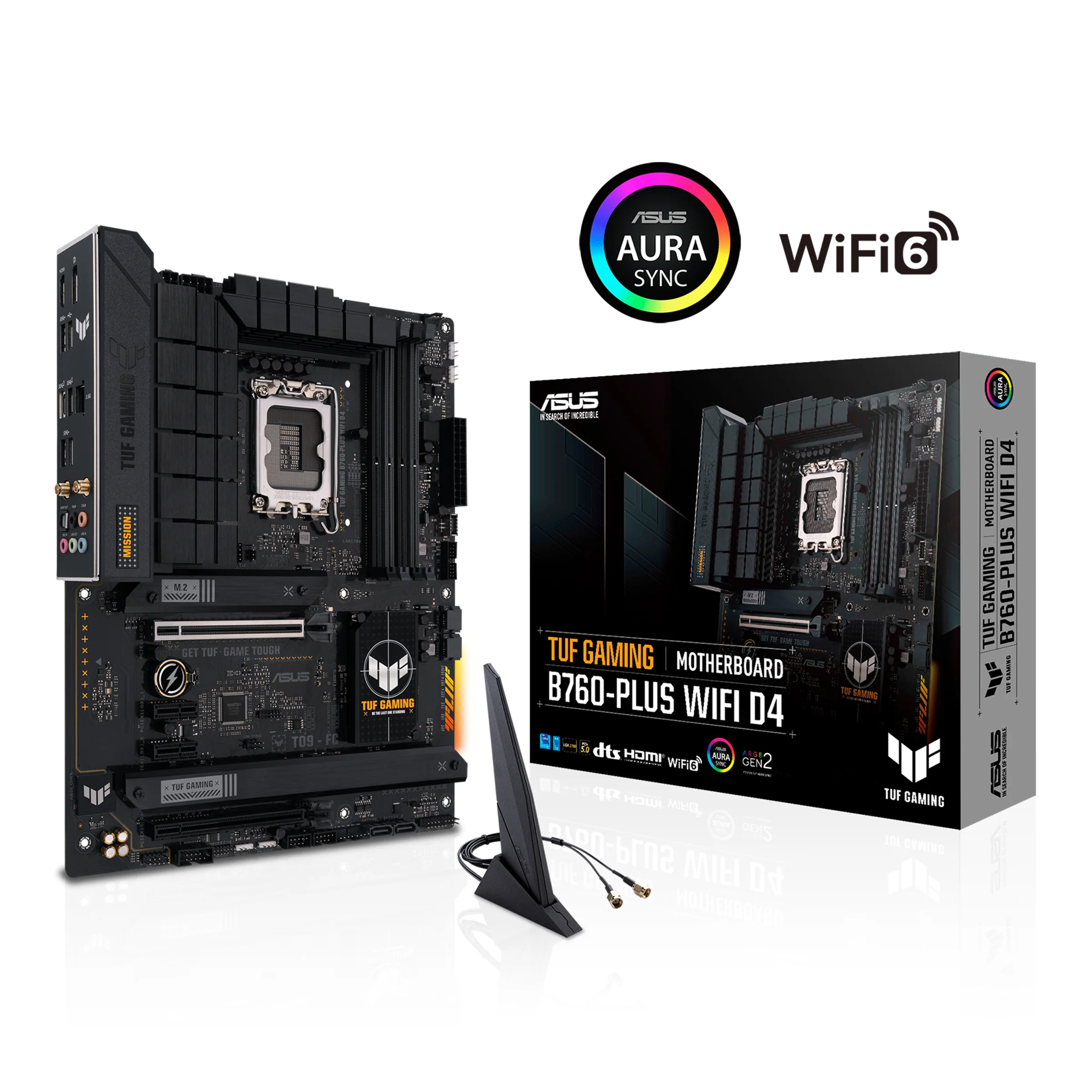 ASUS TUF GAMING B760-PLUS WIFI D4 (ATX. B760. LGA 1700. DDR4)