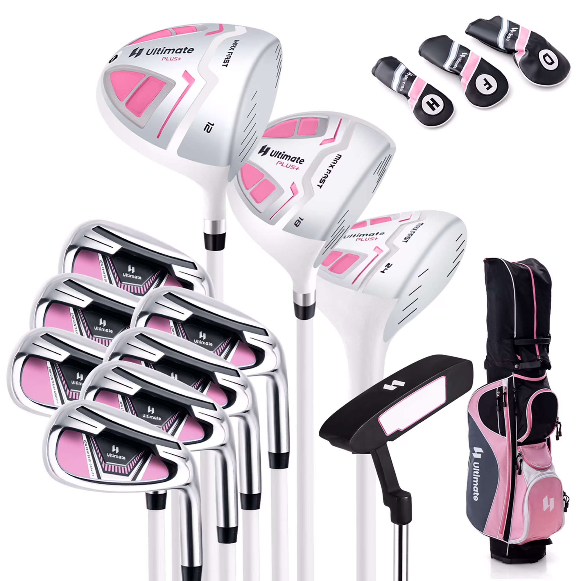 Ultimate Women��s Complete Golf Club Set Golf Club Package Set w/ Rain Hood, Right Hand Purple