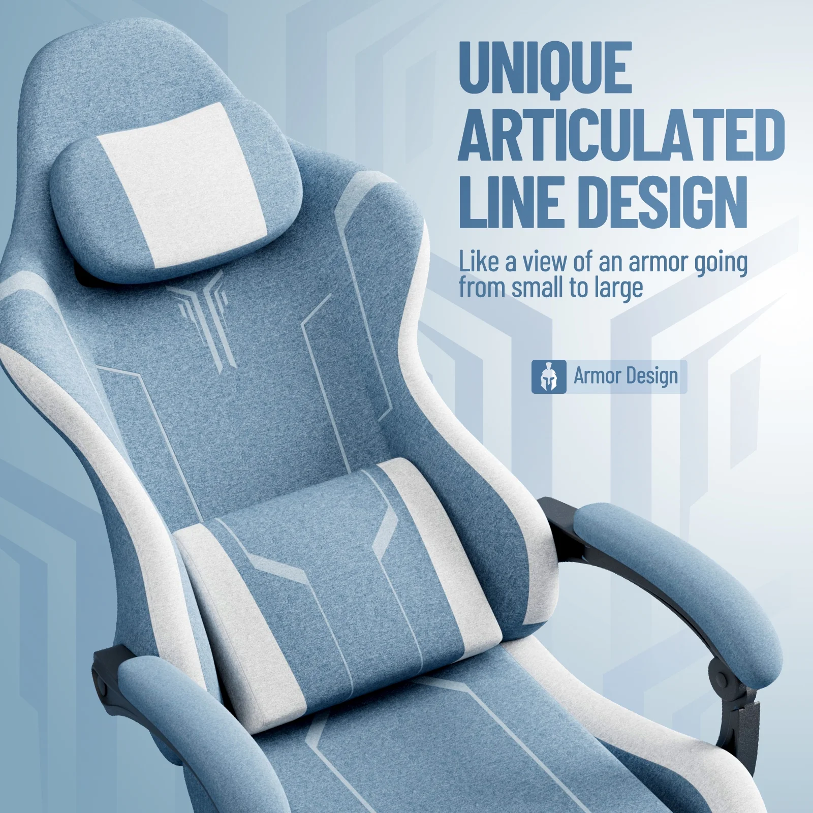 SOONTRANS Gaming Chair for Adults, Velvet Fabric High Back Comfortable Video Game Chair with Footrest and Massage Lumbar Cushion, Racing Computer Desk Chair, Ergonomic Gamer Chair, Black/Grey