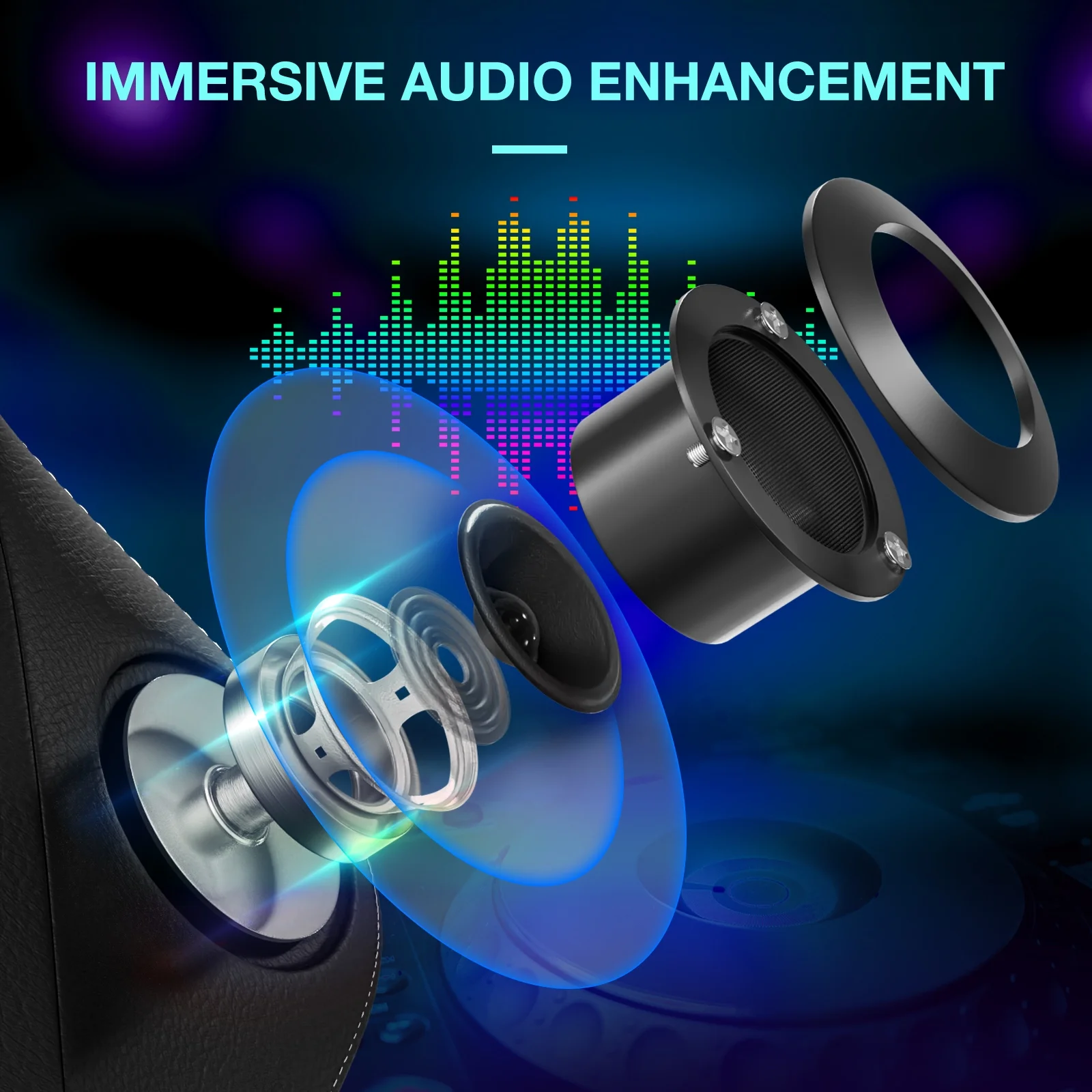 Hoffree Gaming Chair with Bluetooth Speakers Big and Tall Gamer Chair with Footrest and Massage Game Chair with Lumbar Support and 360-Swivel Seat and Headrest for Adults, 400lbs