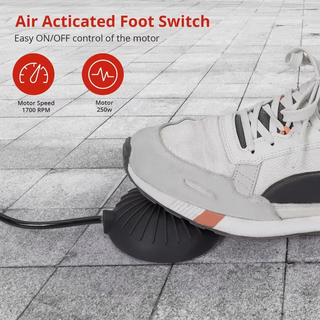 Drain Cleaner Machine 75 Ft X 1/2 Inch, Professional Electric Drain Auger Sewer Auger fits 1 to 4 Inch Pipes, Portable Electric Drain Snake with 4 Cutters & Foot Switch and Gloves