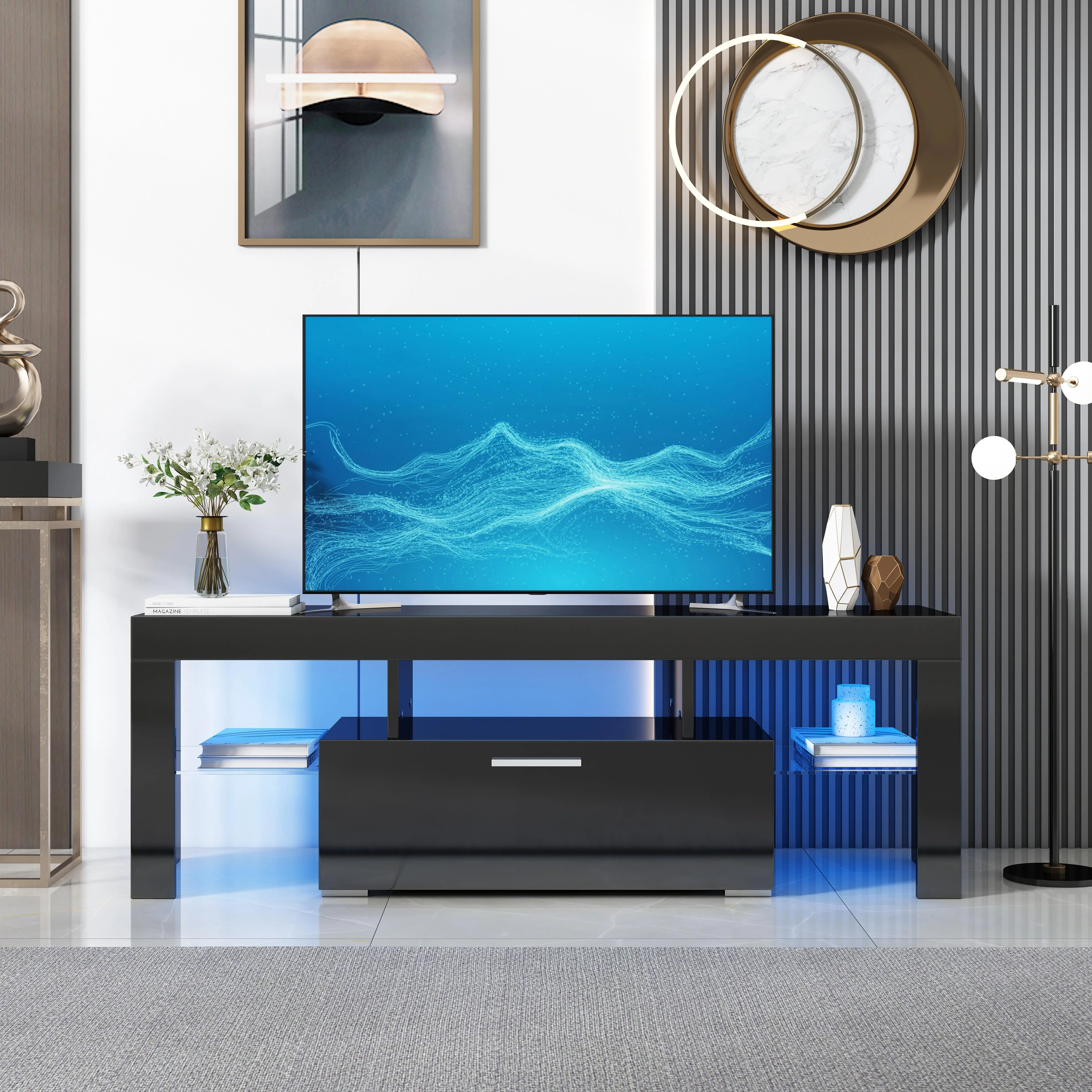 PAPROOS TV Stand for TVs up to 70
