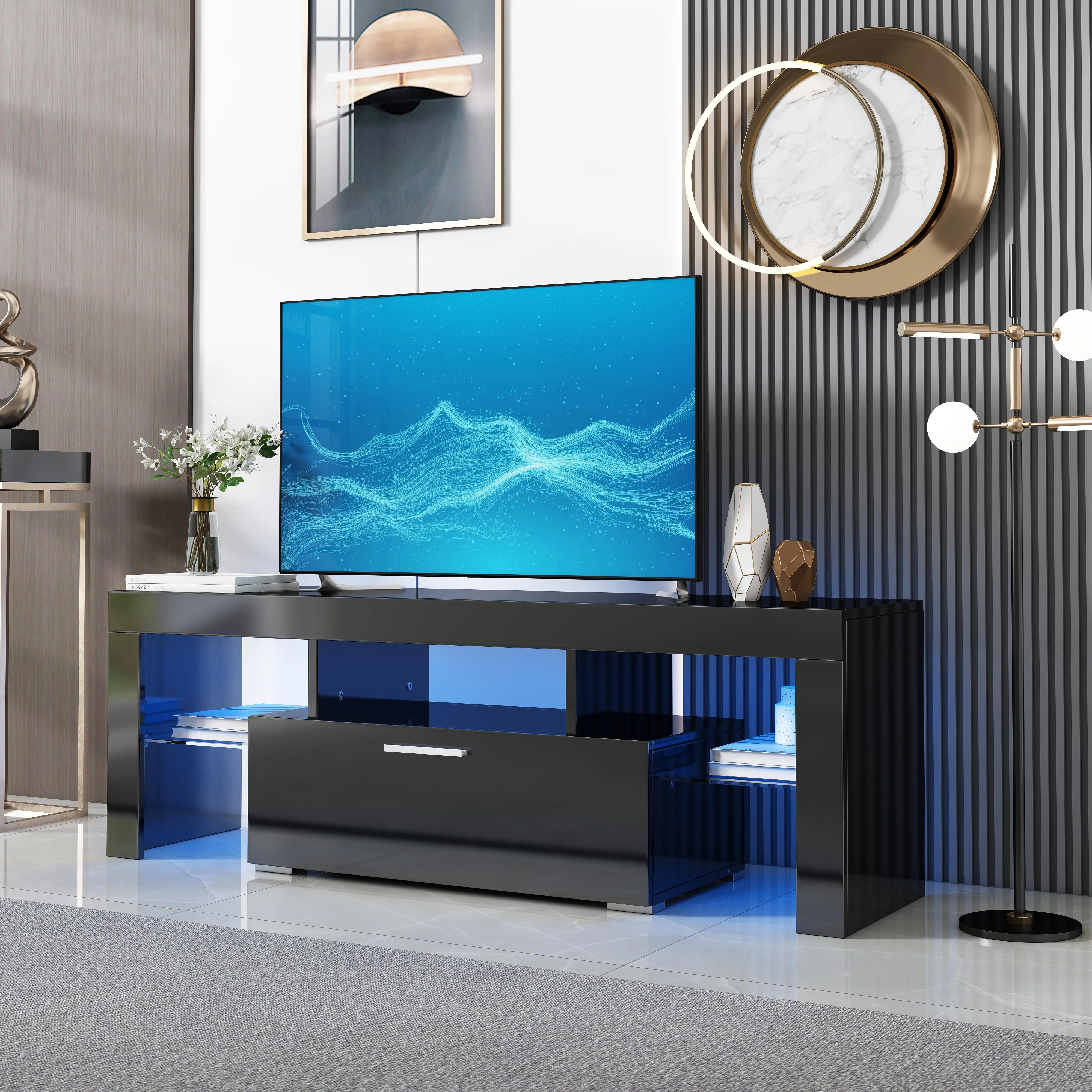 PAPROOS TV Stand for TVs up to 70