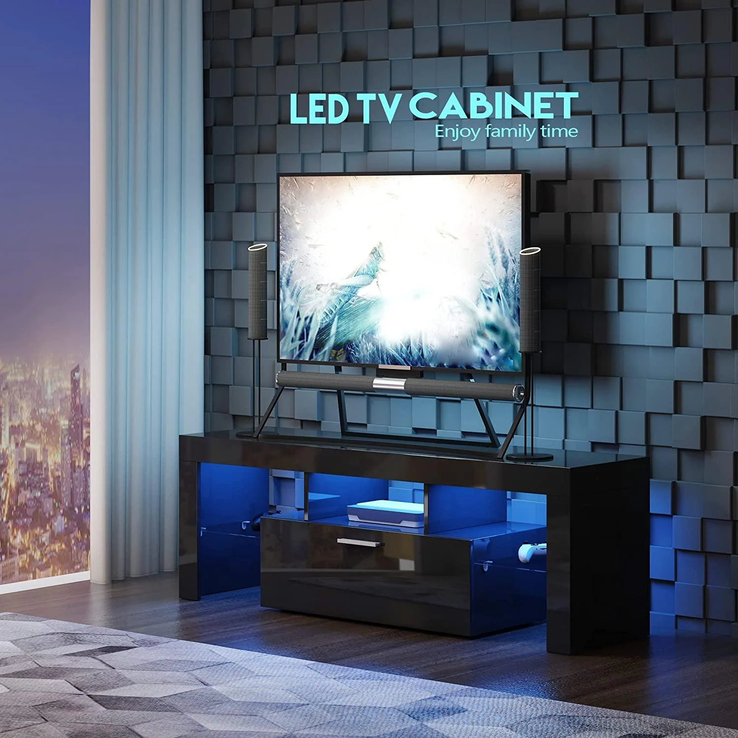 PAPROOS TV Stand for TVs up to 70