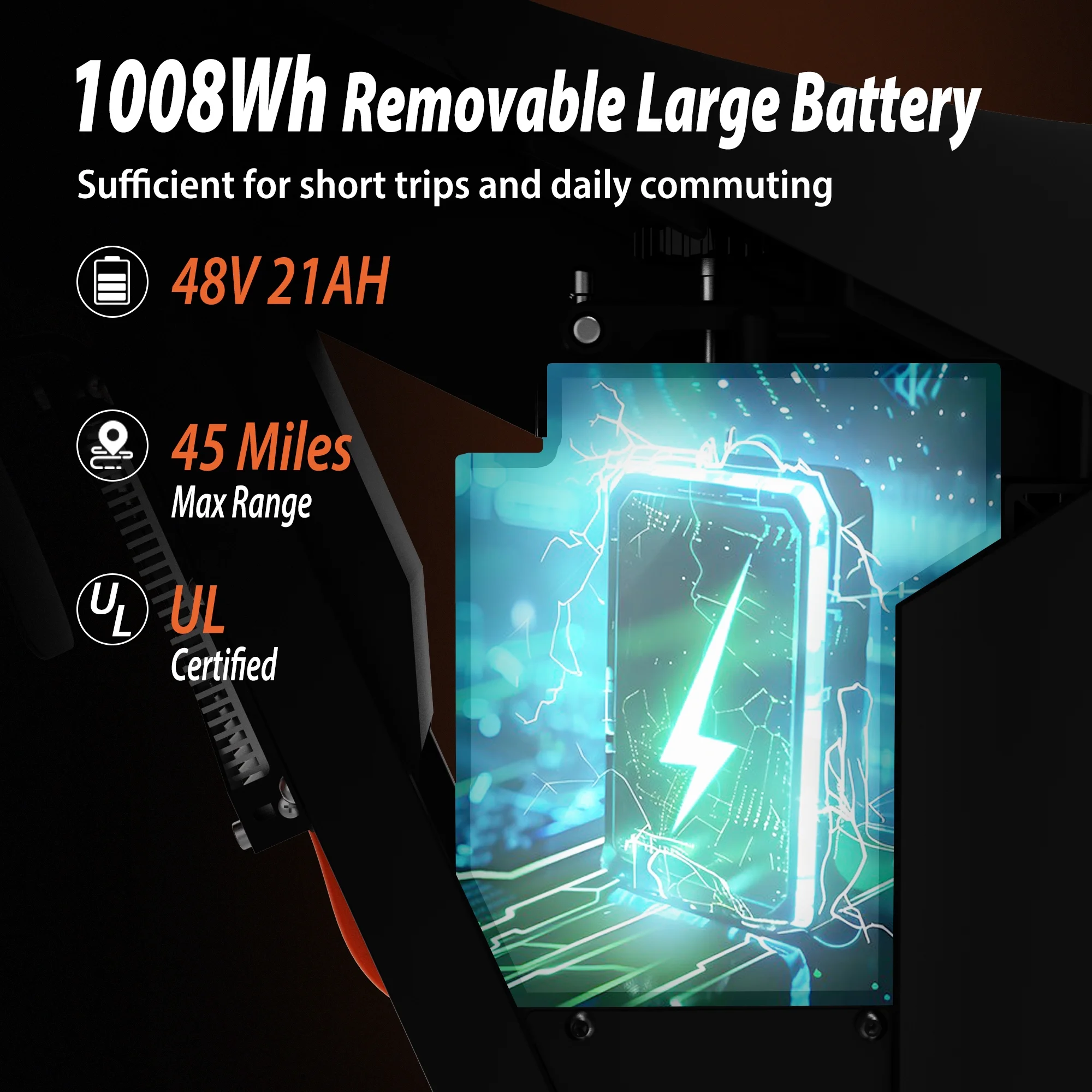 TUTTIO Soleil01 2000W Electric Dirt Bike Adult, 48V 21AH 37MPH, Electric Motorcycle 14