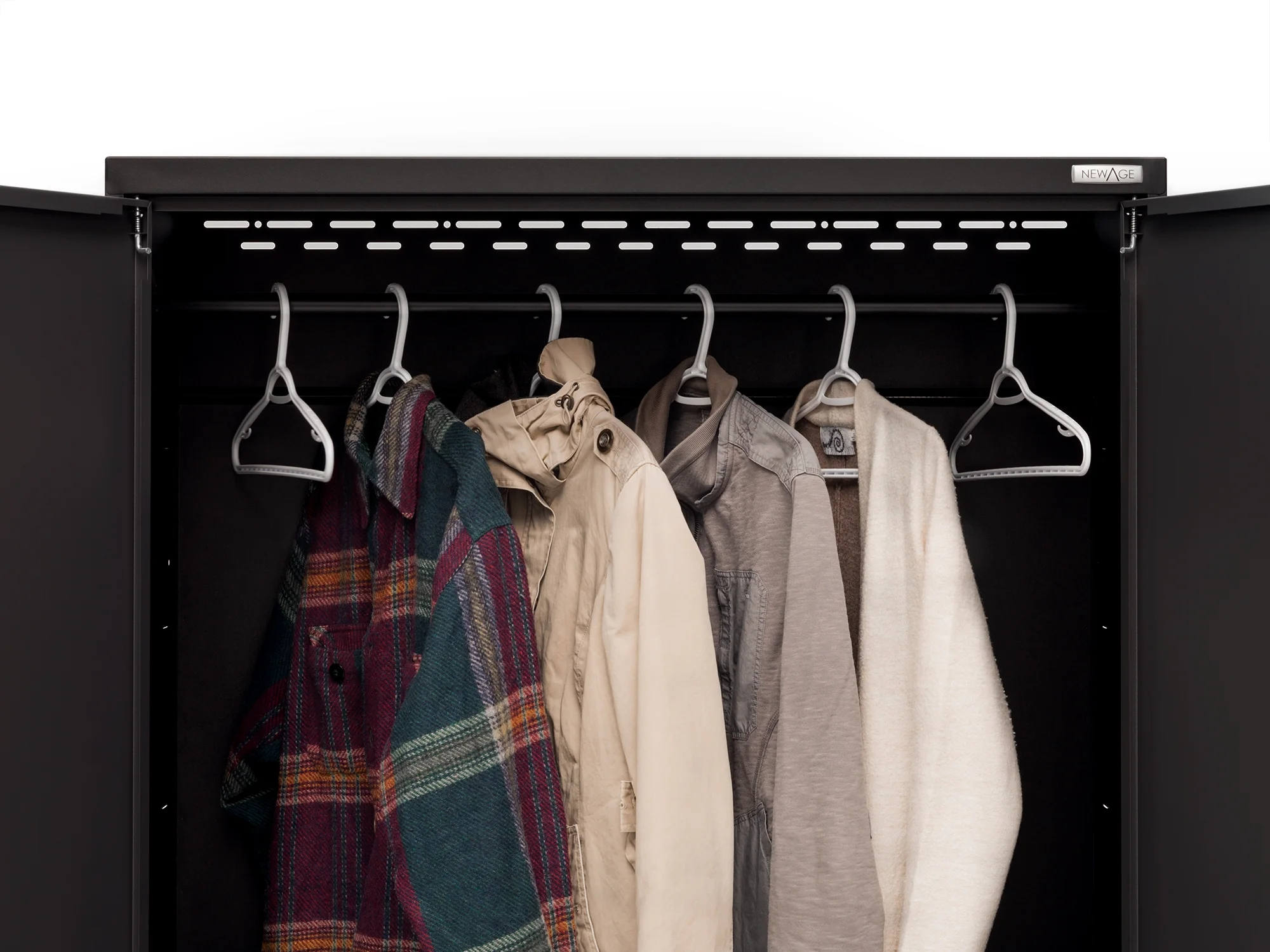 NewAge Products Bold Series Gray 10 Piece Cabinet Set, Heavy Duty 24-Gauge Steel Garage Storage System, Slatwall Included