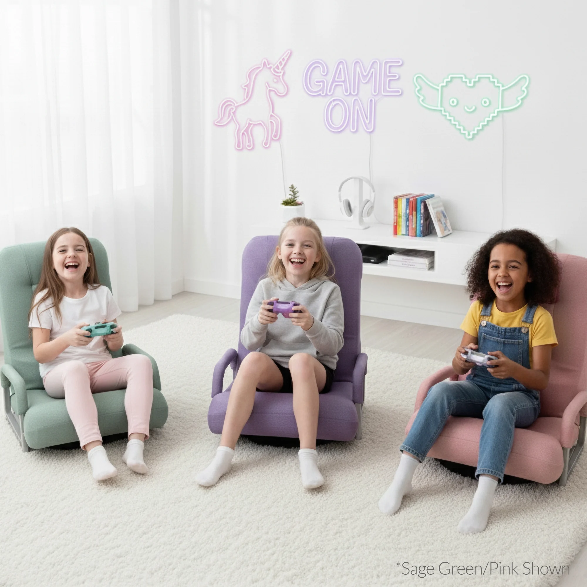 Best Choice Products 360-Degree Swivel Gaming Floor Chair w/ Armrest Handles, Foldable Adjustable Backrest - Black/Red