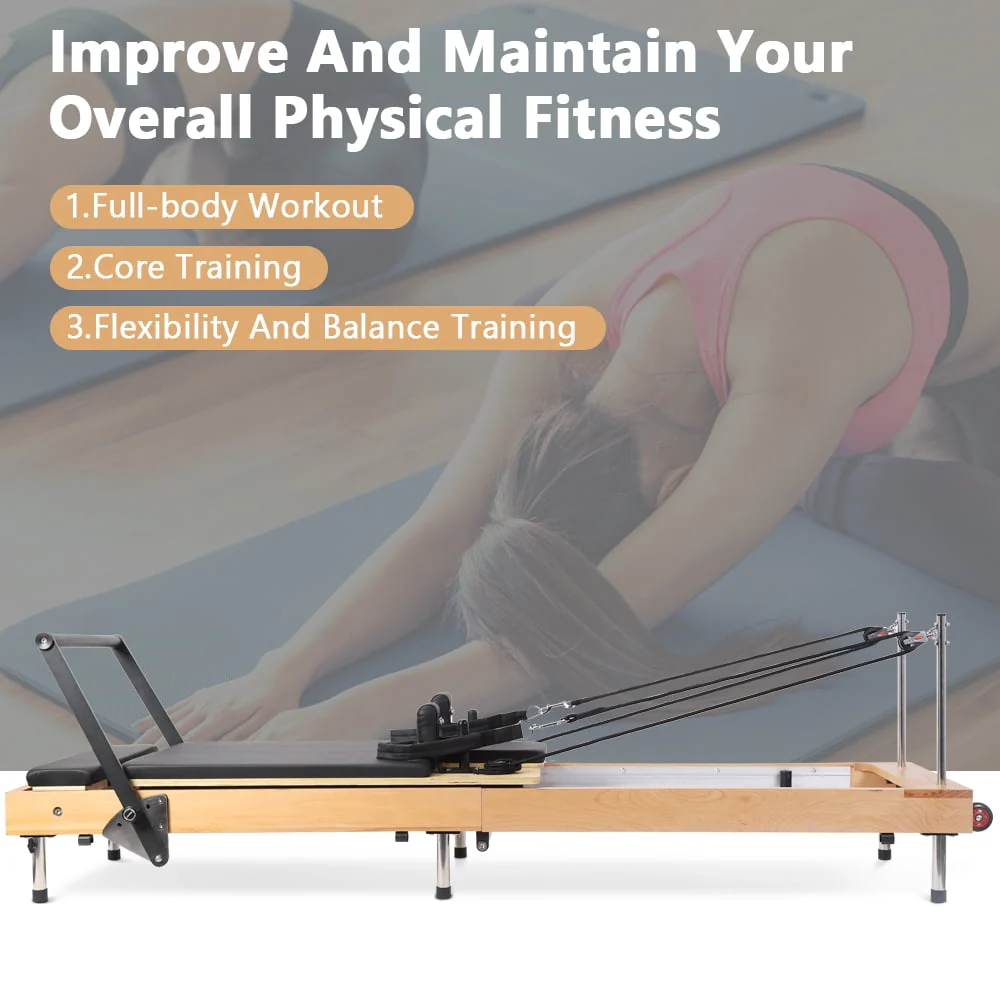ARKANTOS Pilates Reformer Pro, Studio Grade Pilates Machine Bundle with Reformer Accessories, Reformer Box, Cardio Rebounder, Padded Jump Board