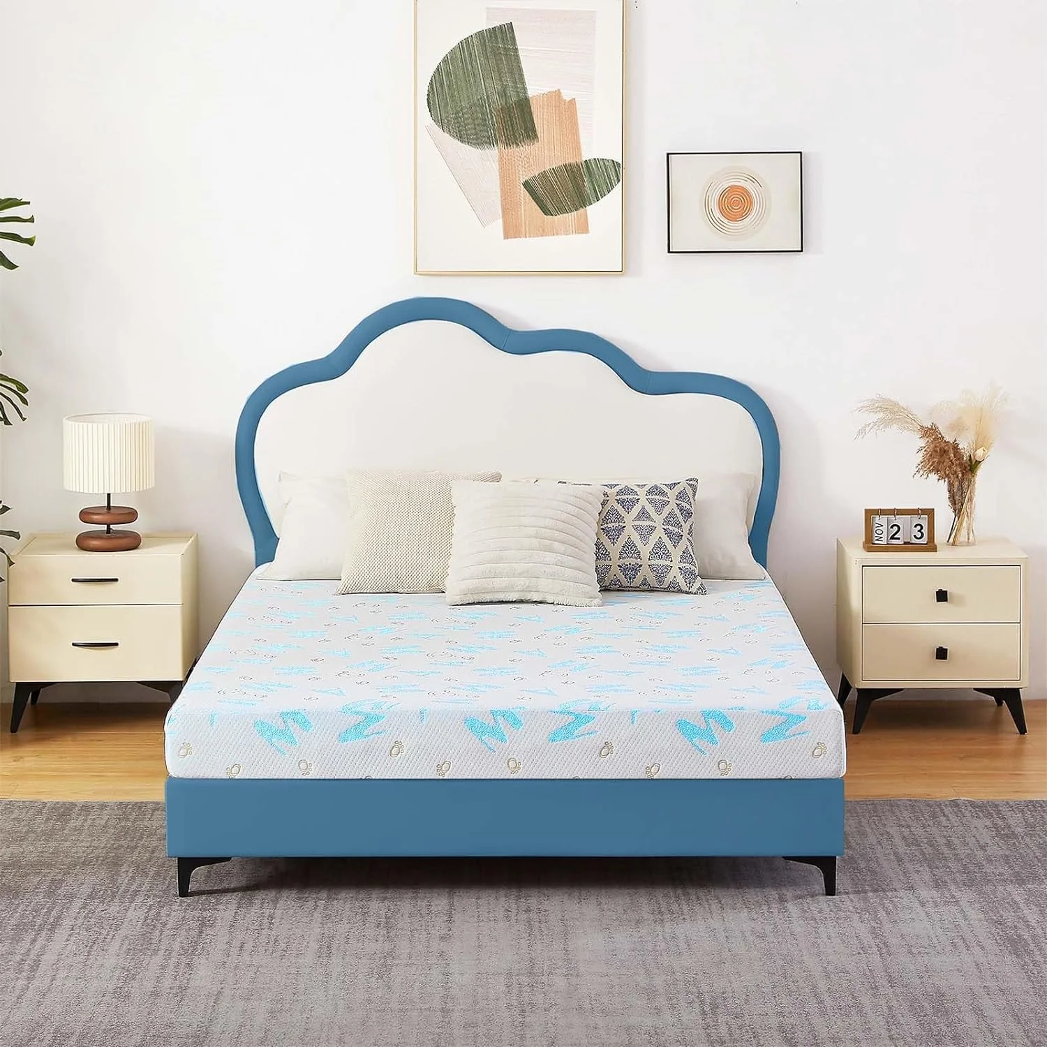 Gel Memory Foam Mattress, Twin, 6 Inch Alphabet Bed Mattress, Medium Firm Feel Mattress,Breathable & Cool Sleep Spine Pressure Relief Bed in a Box CertiPUR-US Certified