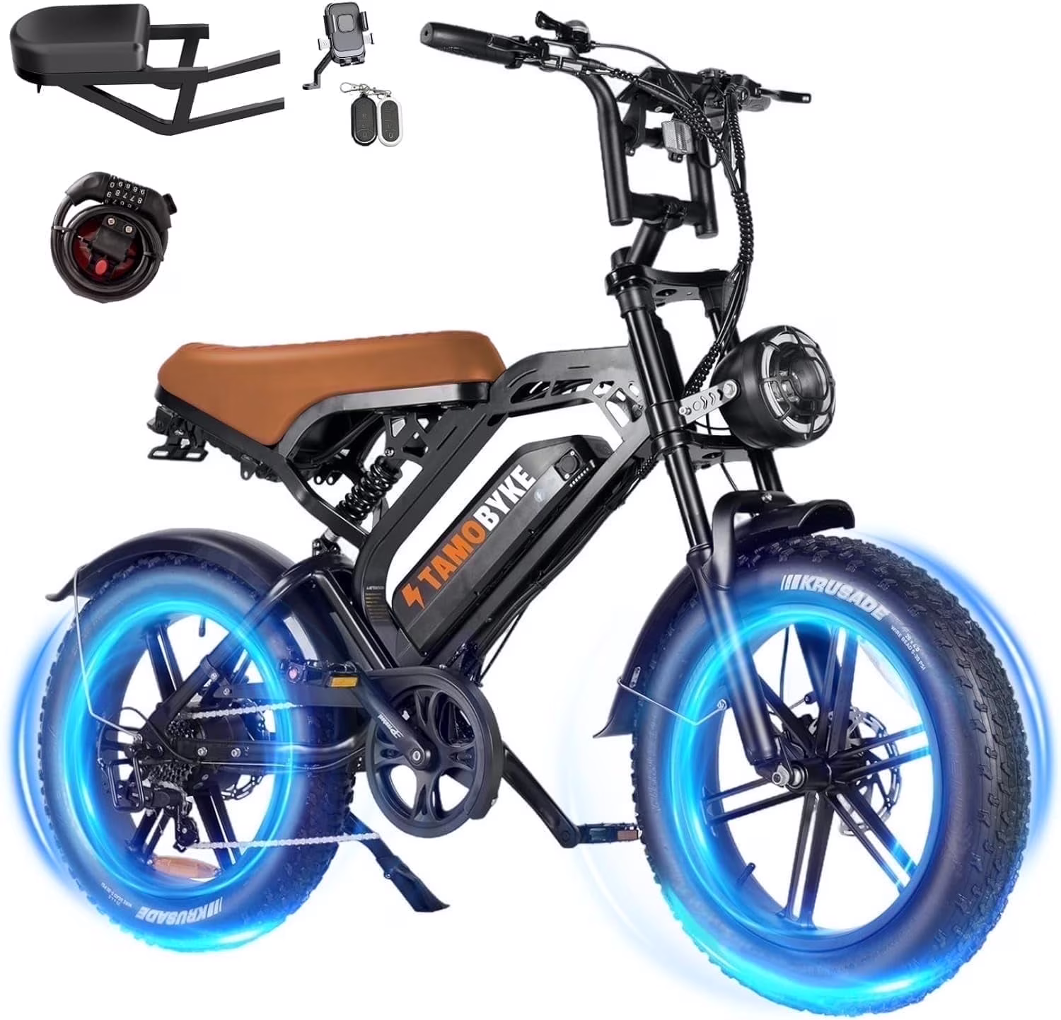 Tamobyke Electric Bike for Adults,Peak 1500W 28mph Mountain Ebike,48V 15.6AH 20
