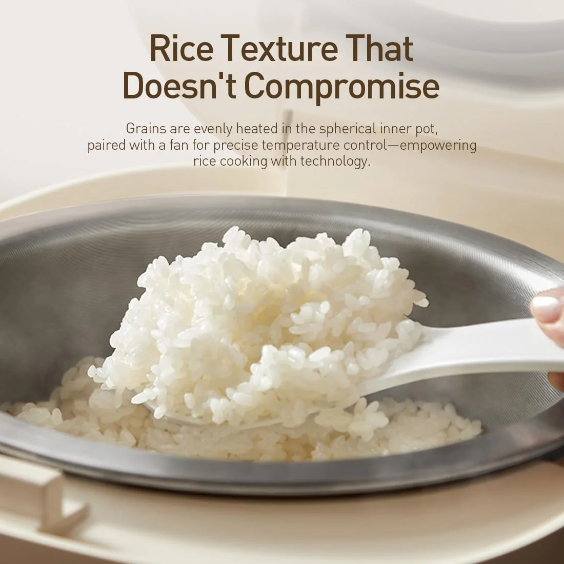 Joydeem Stainless Steel Rice Cooker, Uncoated Non-stick 316L Stainless Steel Inner Pot Rice Cookers, 6 Cup Uncooked, 3L, DFB-D300