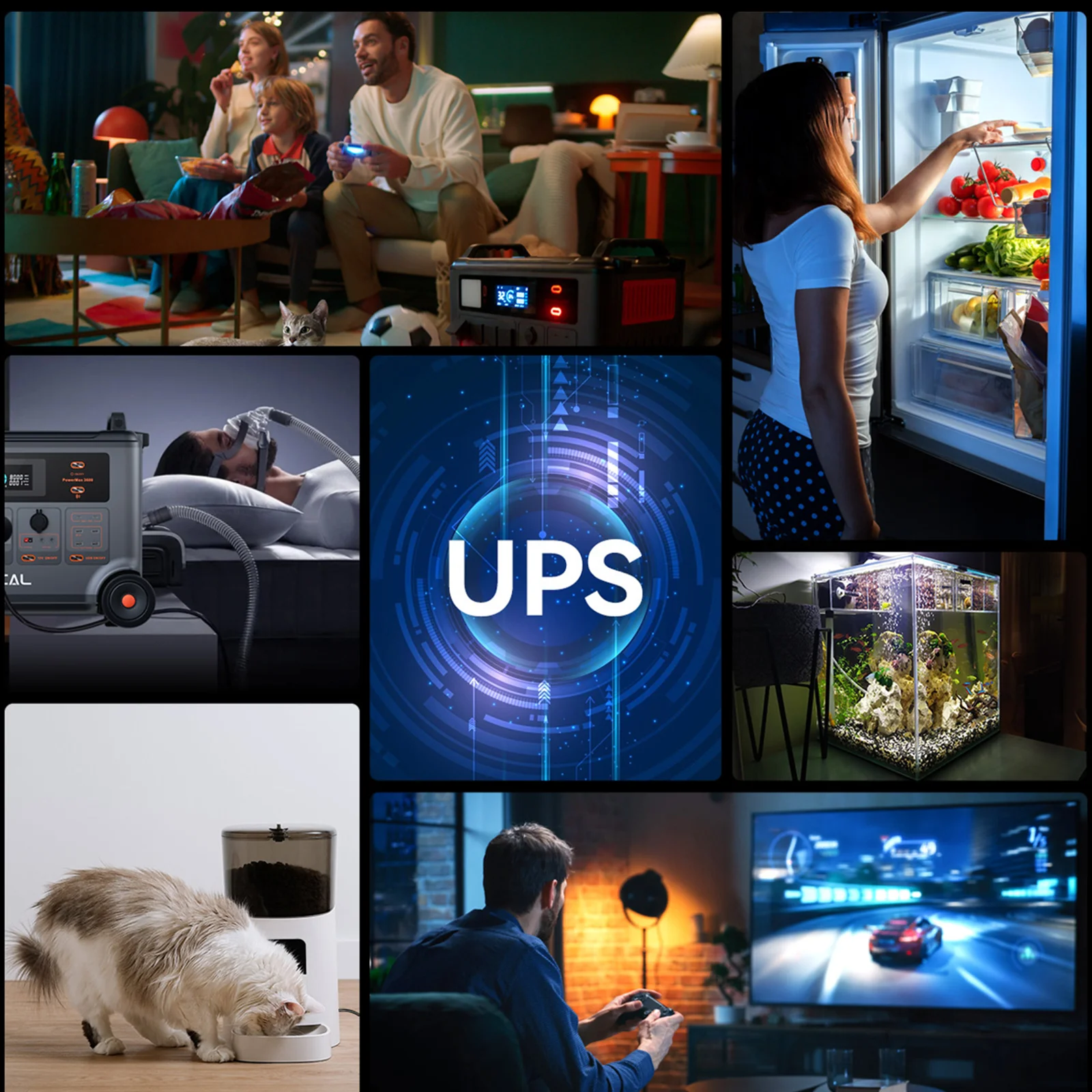 OSCAL PowerMax 6000 Portable Power Station, 3600Wh LiFePO4 Battery with 6000W Output, BP3600 Expansion Battery & 200W Solar Panels, Solar Generator for Camping, Home, Outdoor, Emergency Use