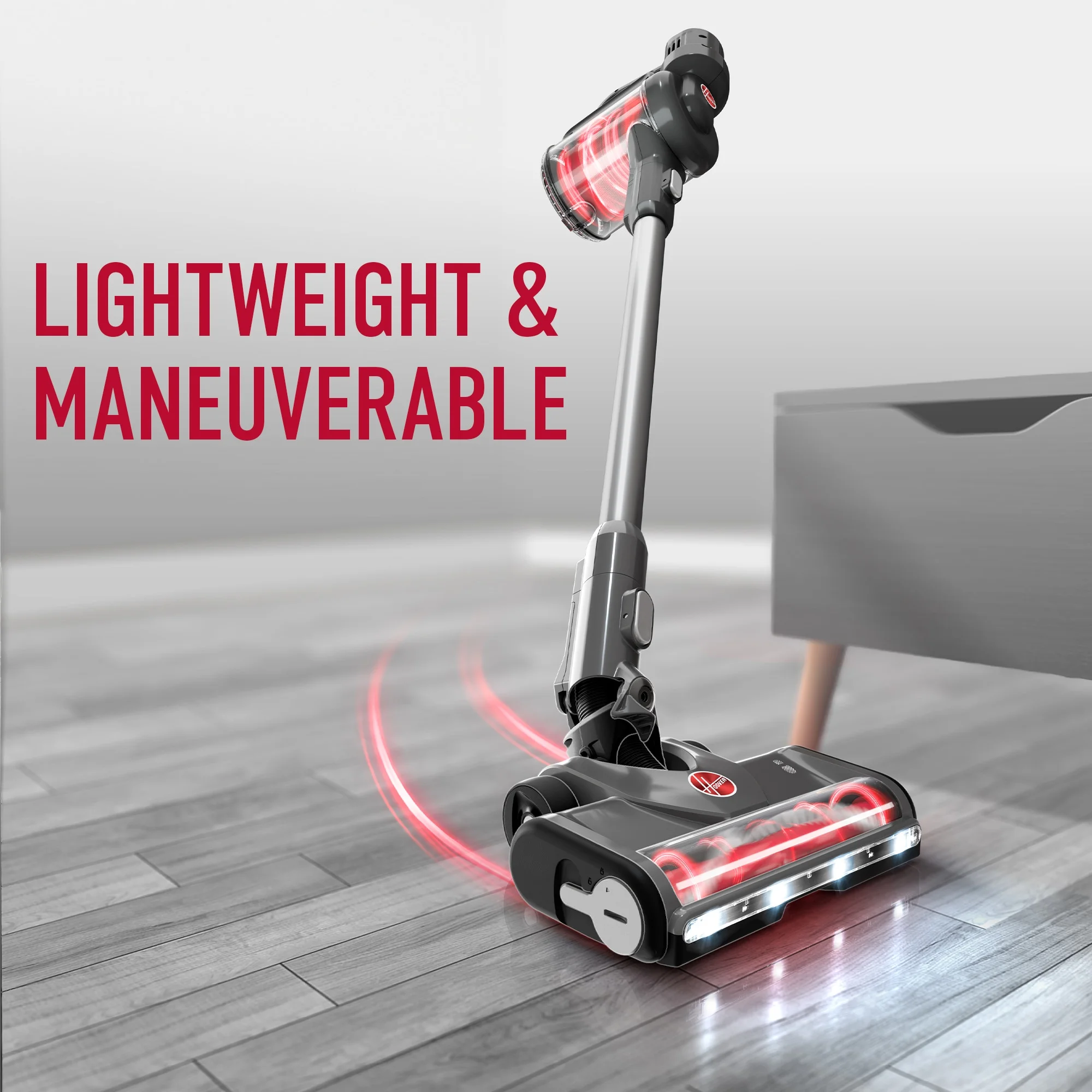 Hoover Excelerate, Cordless Stick Vacuum, for Carpet & Hard Floor, Lightweight, LED Headlights, up to 25 Min. Runtime for All-Home Daily Use, BH59010V
