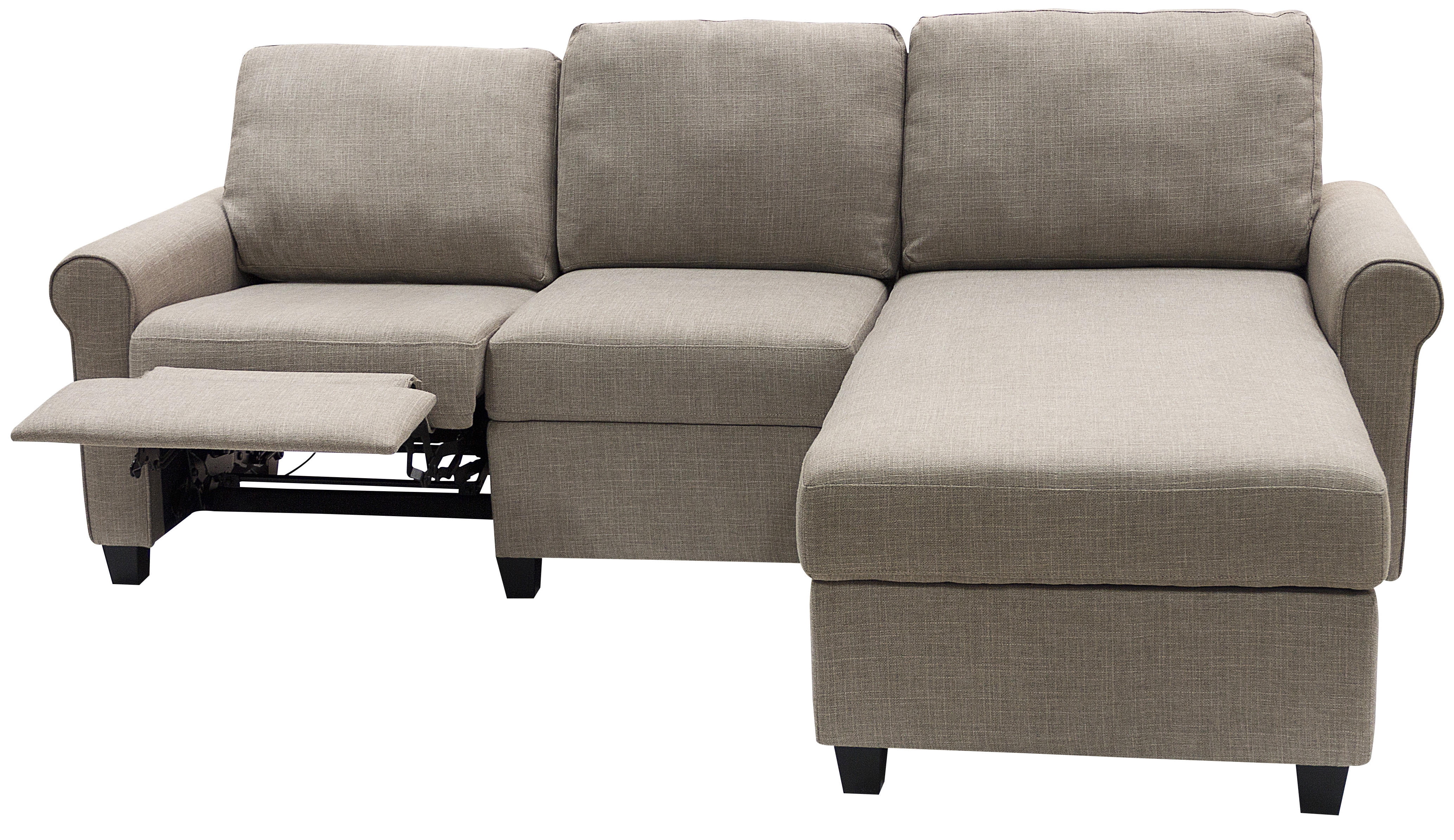 Serta Copenhagen Reclining Sectional with Right Storage Chaise - Oatmeal