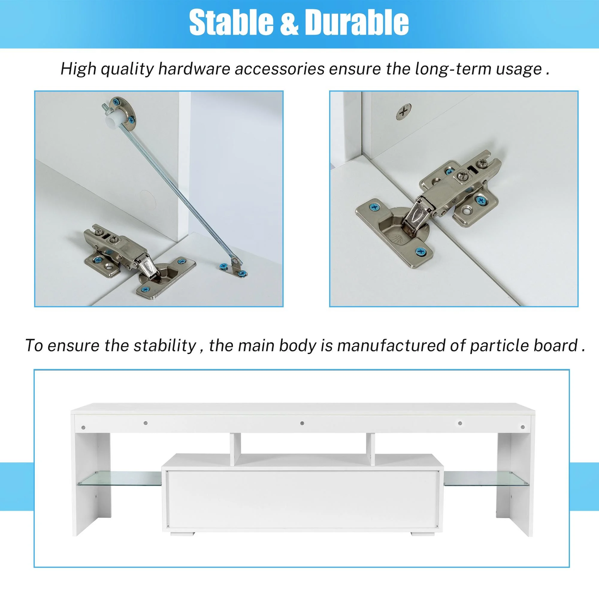 PAPROOS TV Stand for TVs up to 70