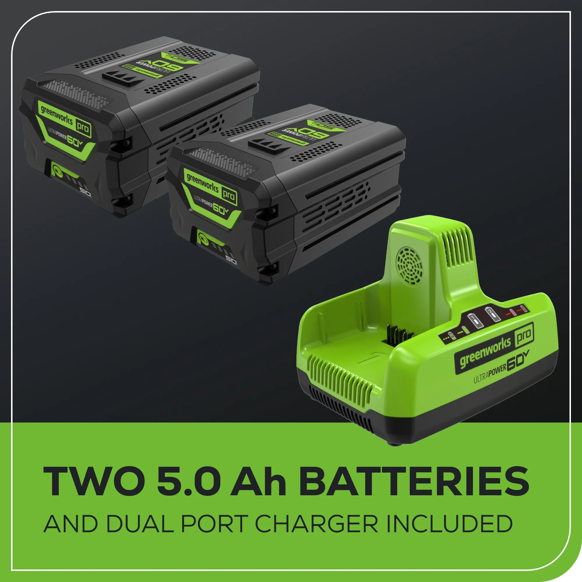 Greenworks 3000 PSI at 2.0 GPM 60 V Battery-Powered Cold Pressure Washer