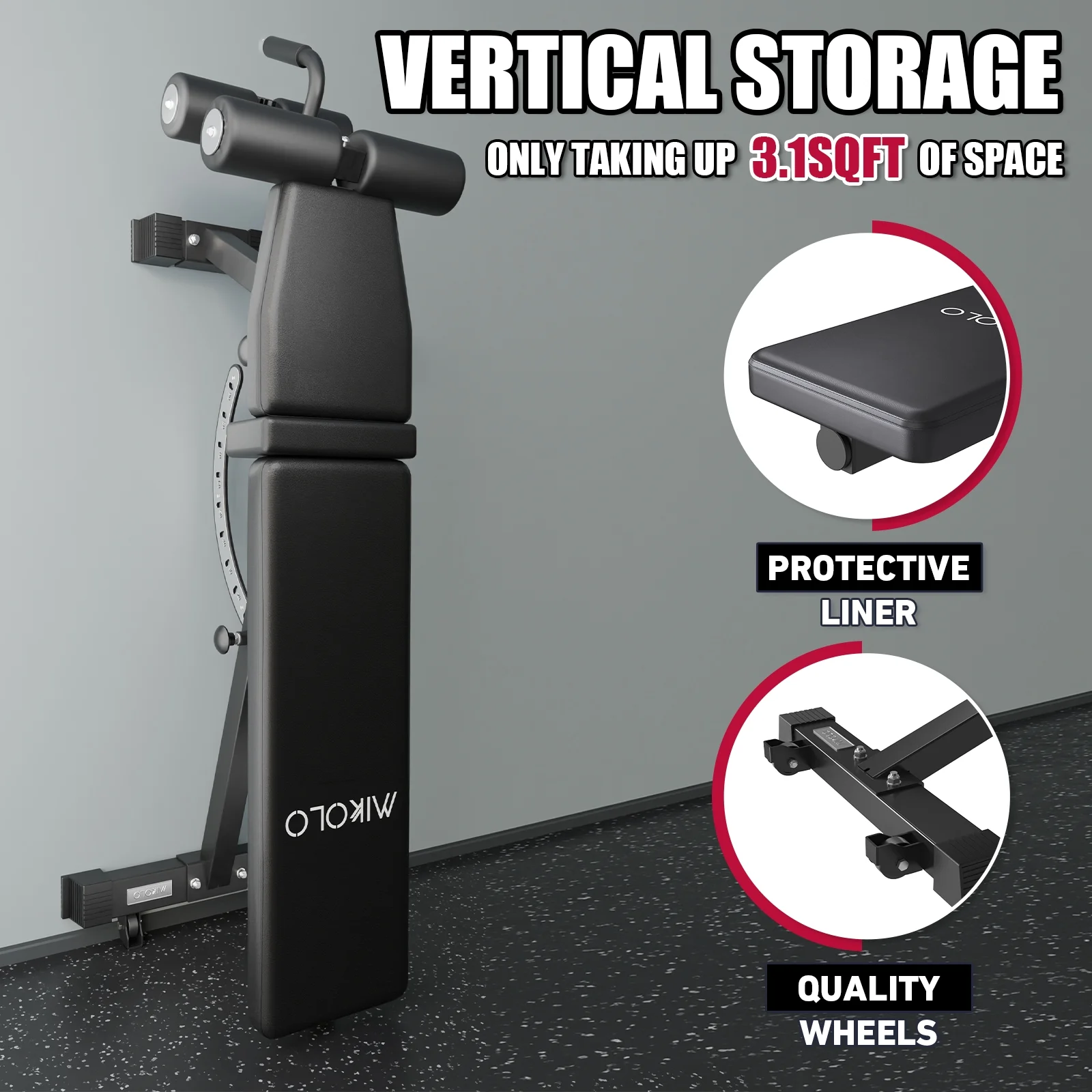 Mikolo Rubber Hex Dumbbell Set with Racks, Option in 450lbs, Strength Training Weight Set Home Gym