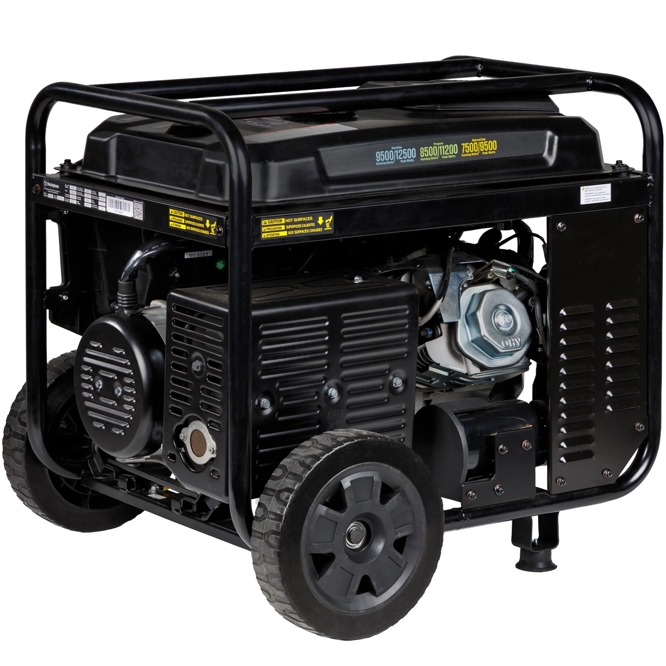 Westinghouse 12500 Peak Watt EFI Tri Fuel Home Backup Portable Generator, Remote Electric Start, Transfer Switch Ready, Gas and Propane Powered, CO Sensor, CARB Compliant